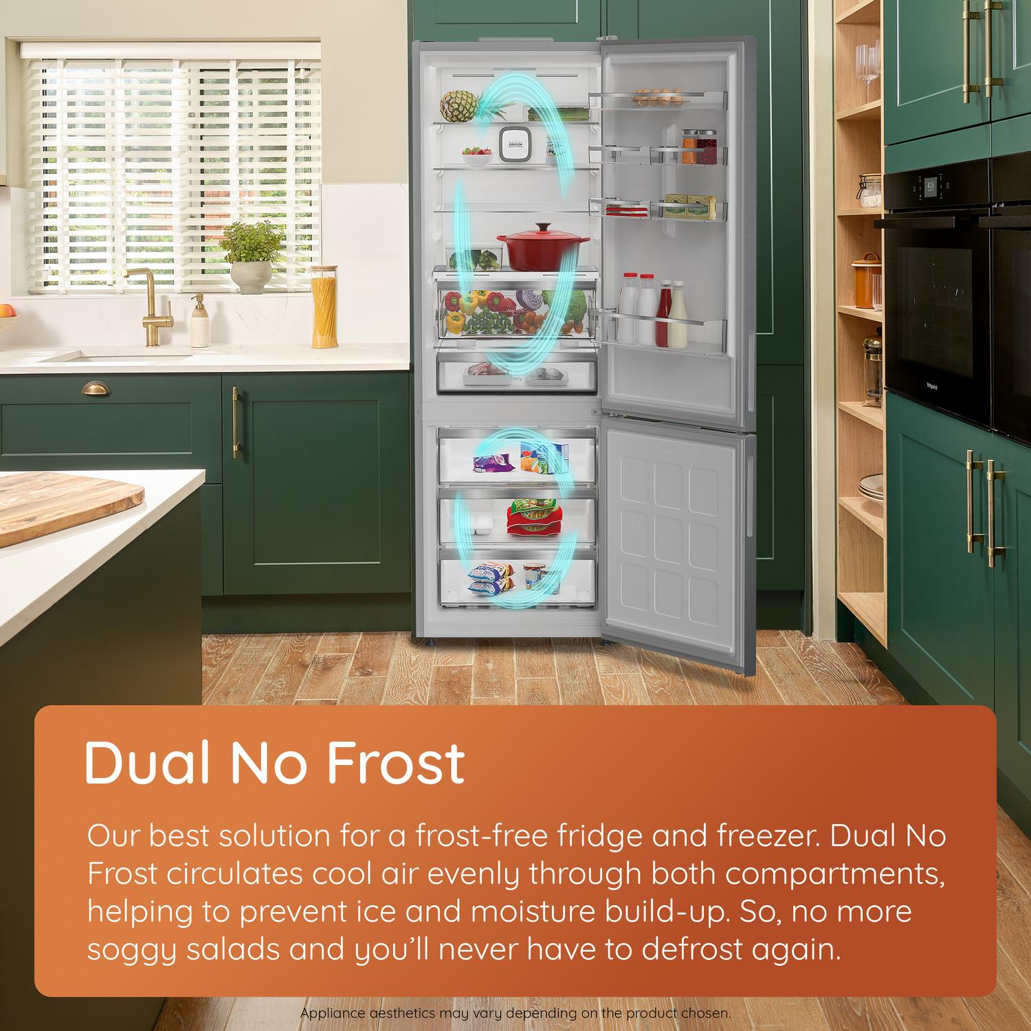 Hotpoint HPKF6353XBR4UK Freestanding 59.7cm 60/40  Fridge Freezer - Inox thumbnail image