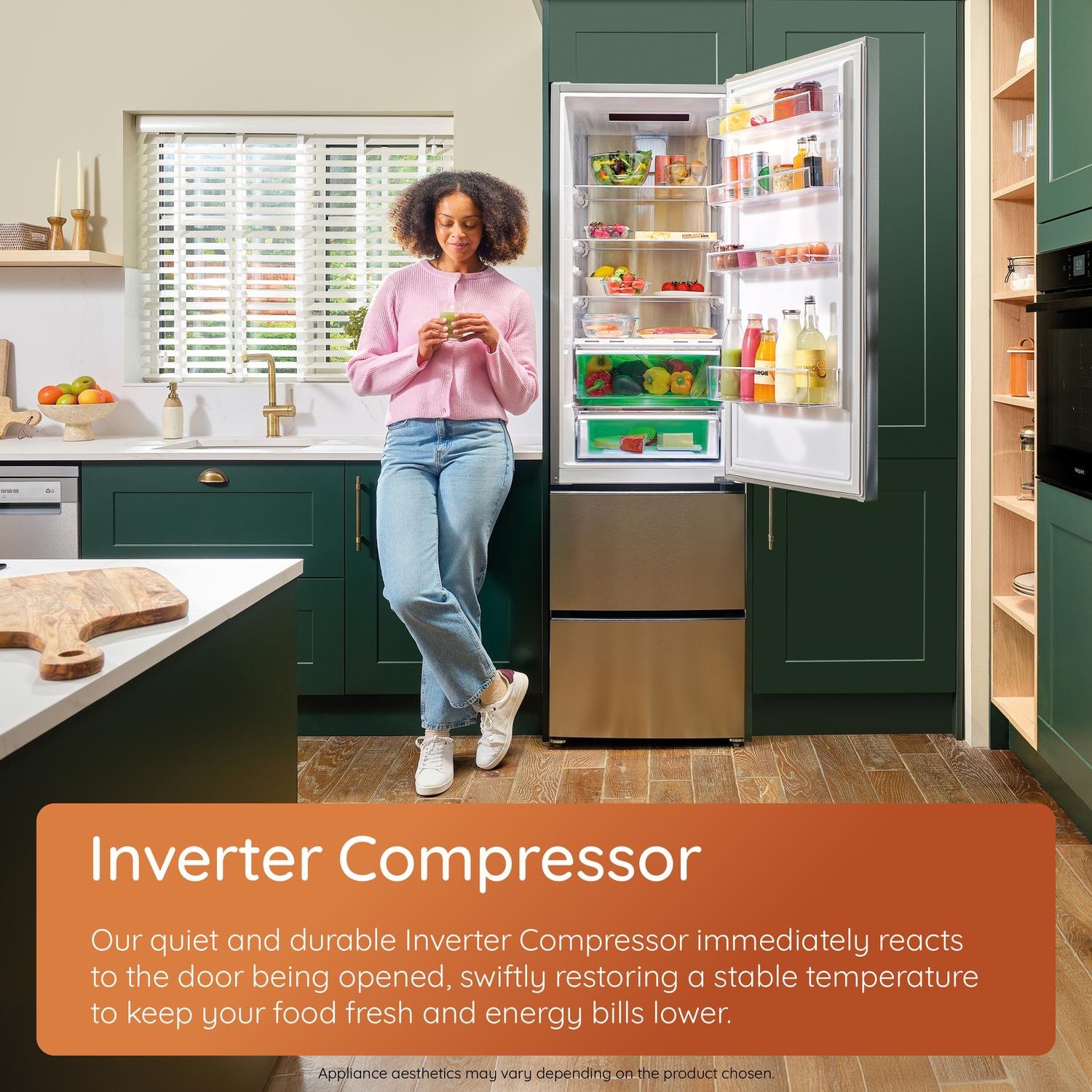 Hotpoint HPKF6353XP4UK 60/40 No Frost Fridge Freezer - Pet Inox thumbnail image
