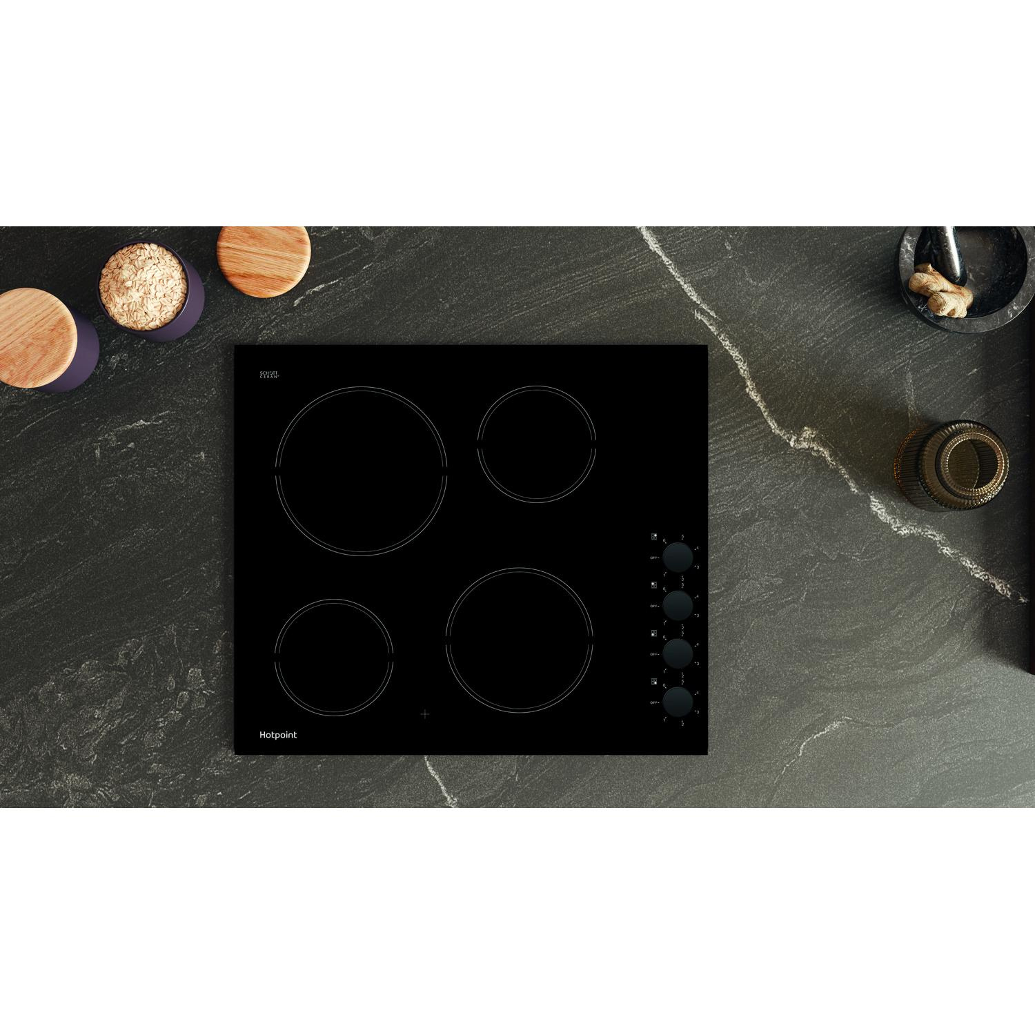 Hotpoint HR620RH 58cm Ceramic Hob - Black thumbnail image