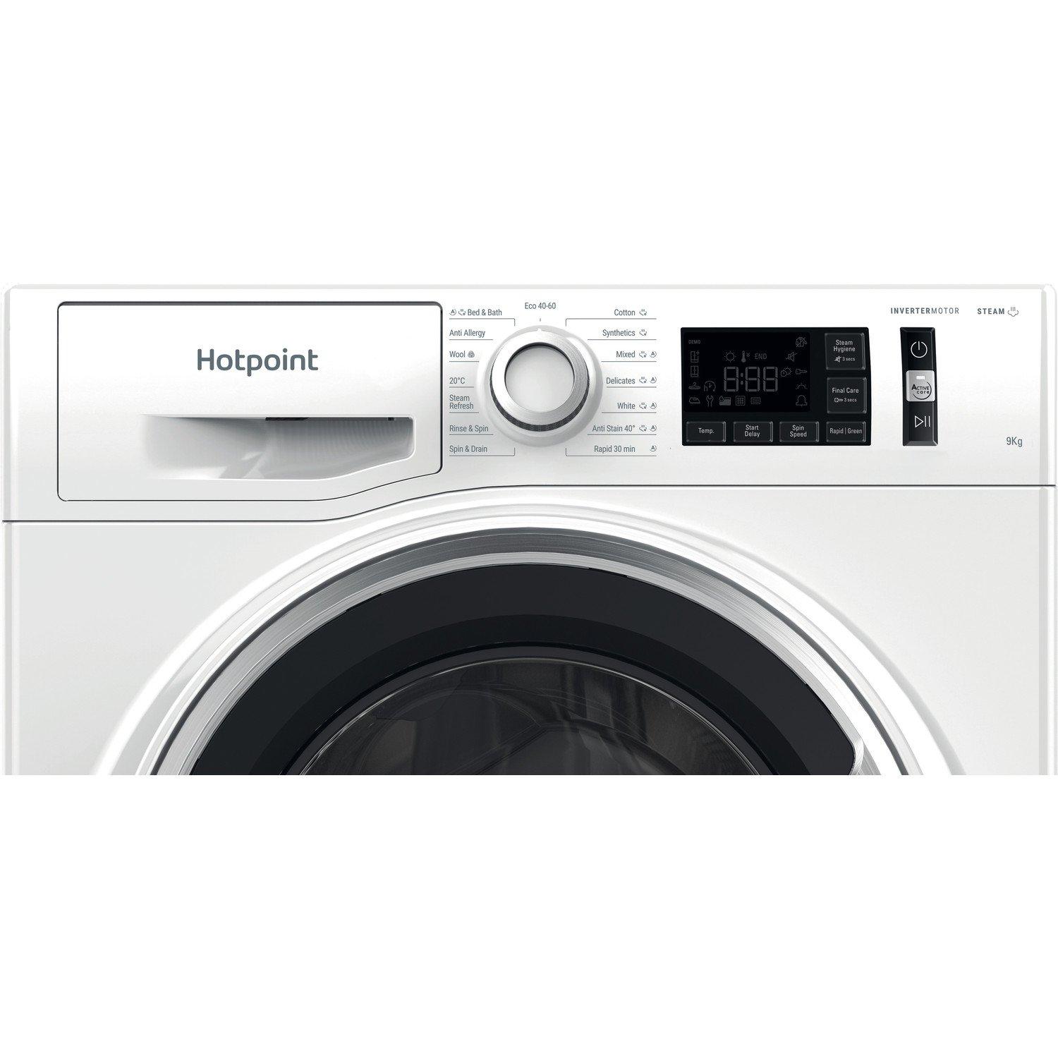 Hotpoint NM11948WSAUK 9kg 1400 Spin Washing Machine - White thumbnail image