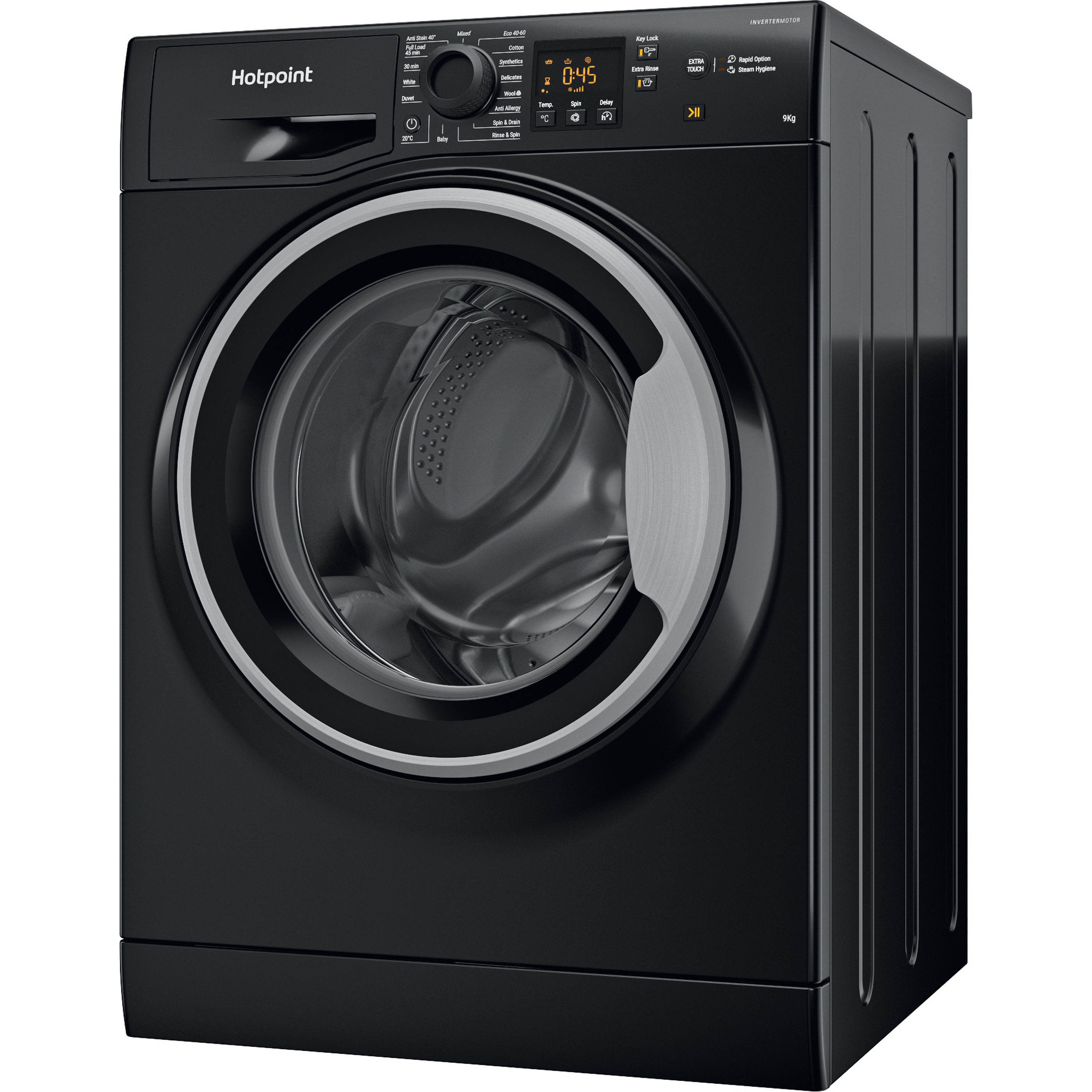 Hotpoint NSWF946BSUK 9kg 1400 Spin  Washing Machine - Black thumbnail image