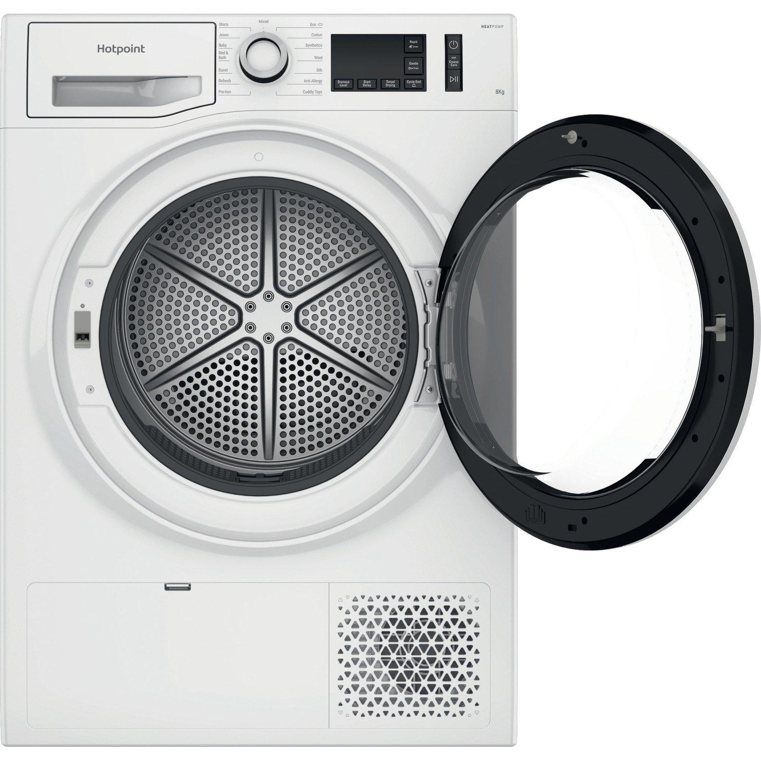 Hotpoint NTSM1182SKUK 8kg Heat Pump Tumble Dryer - White thumbnail image