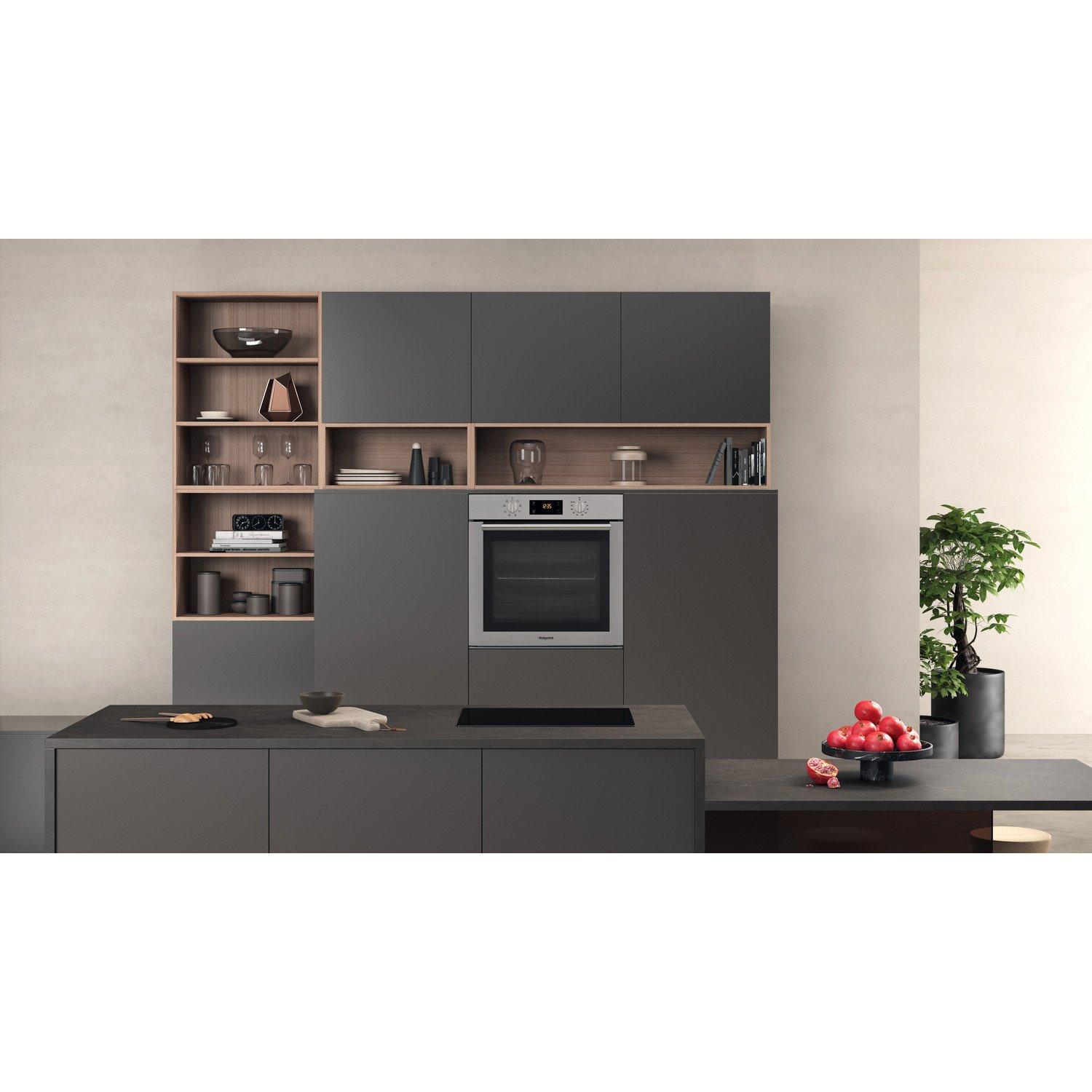 Hotpoint SAEU4544TCIX 59.5cm Built In Electric Single Oven - Inox thumbnail image