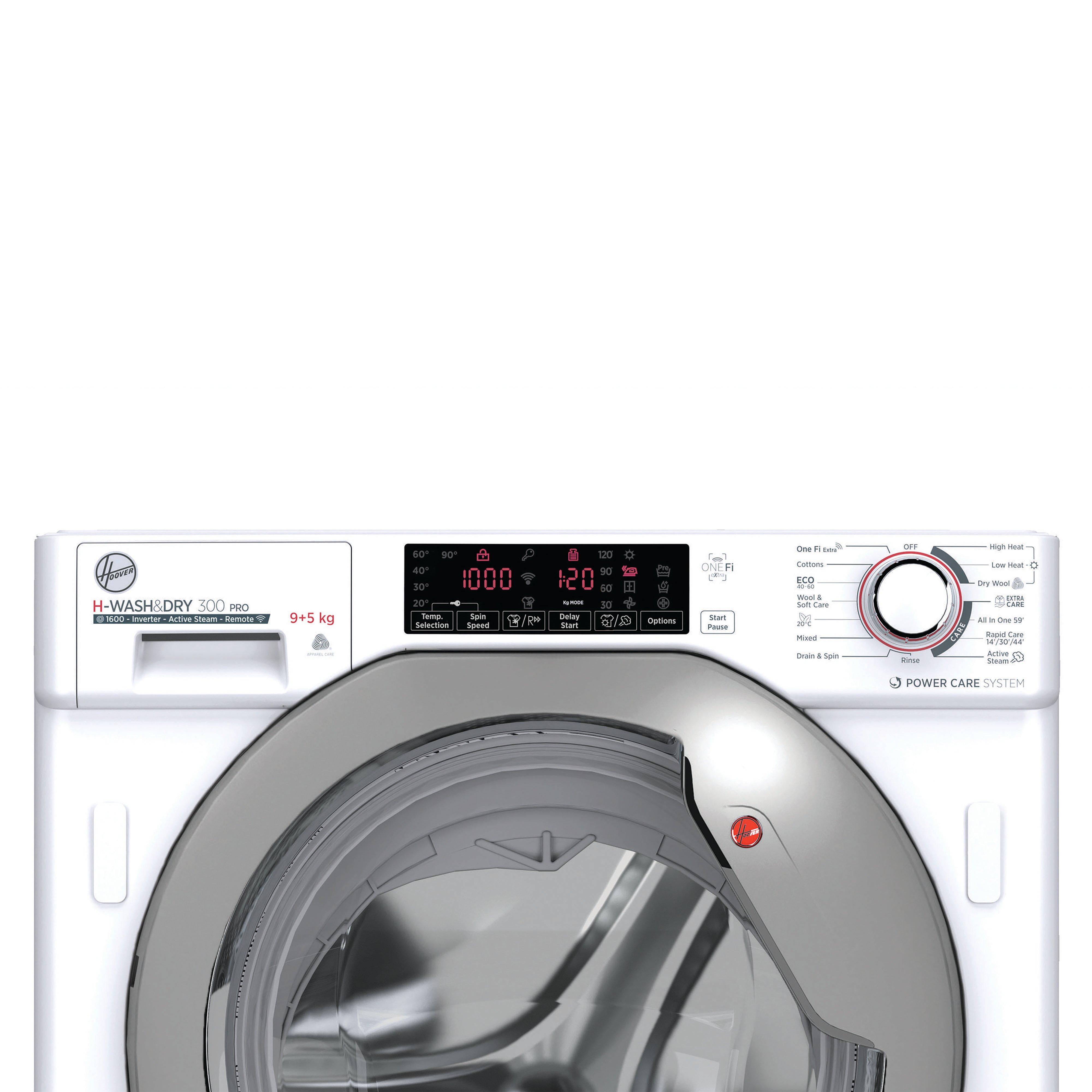 Hoover HBDOS695TAMSE 9kg/5kg 1600 Spin Integrated Washer Dryer - White thumbnail image