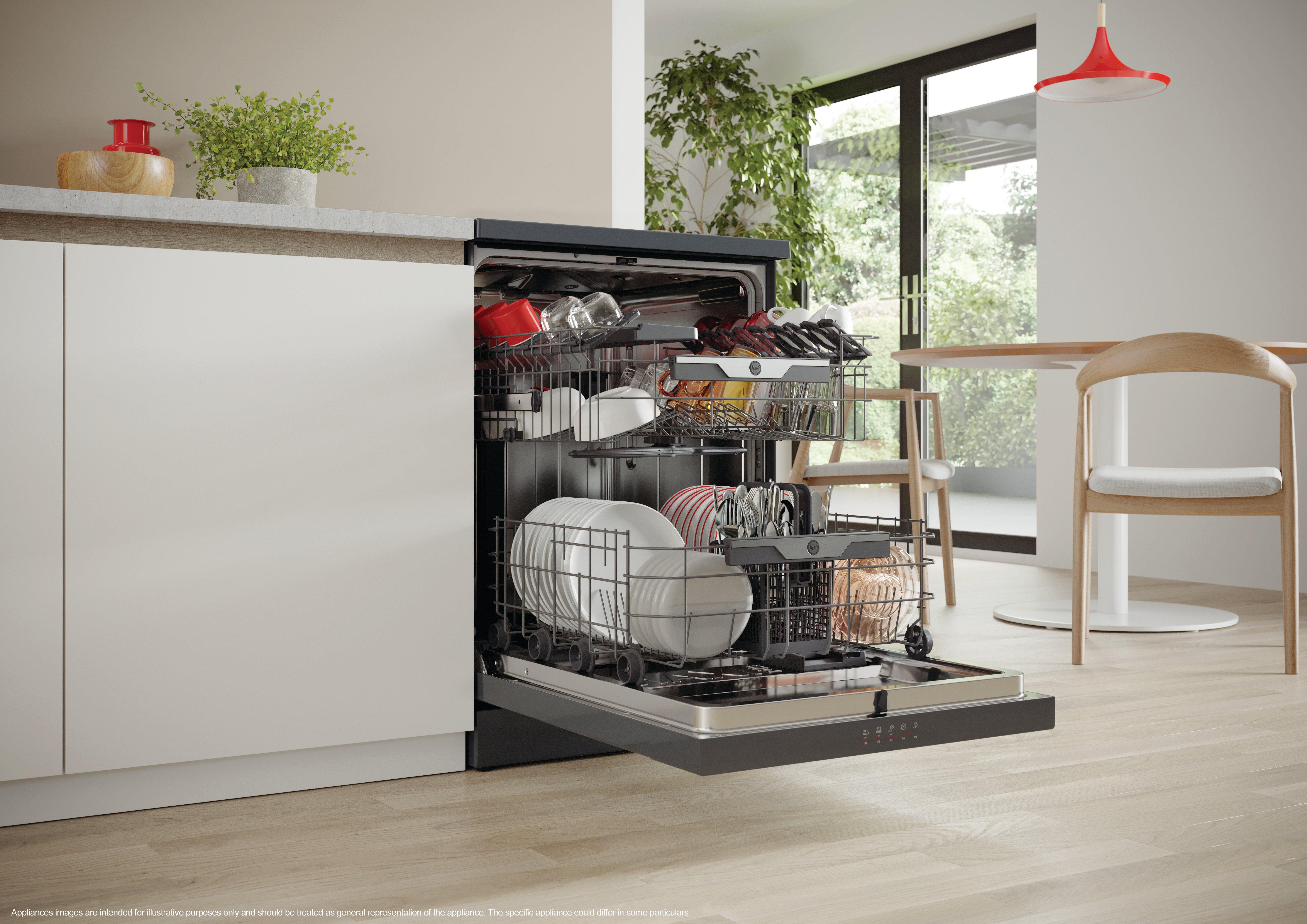 Hoover HF4C7L0A Full Size Dishwasher in Graphite - 14 Place Settings thumbnail image