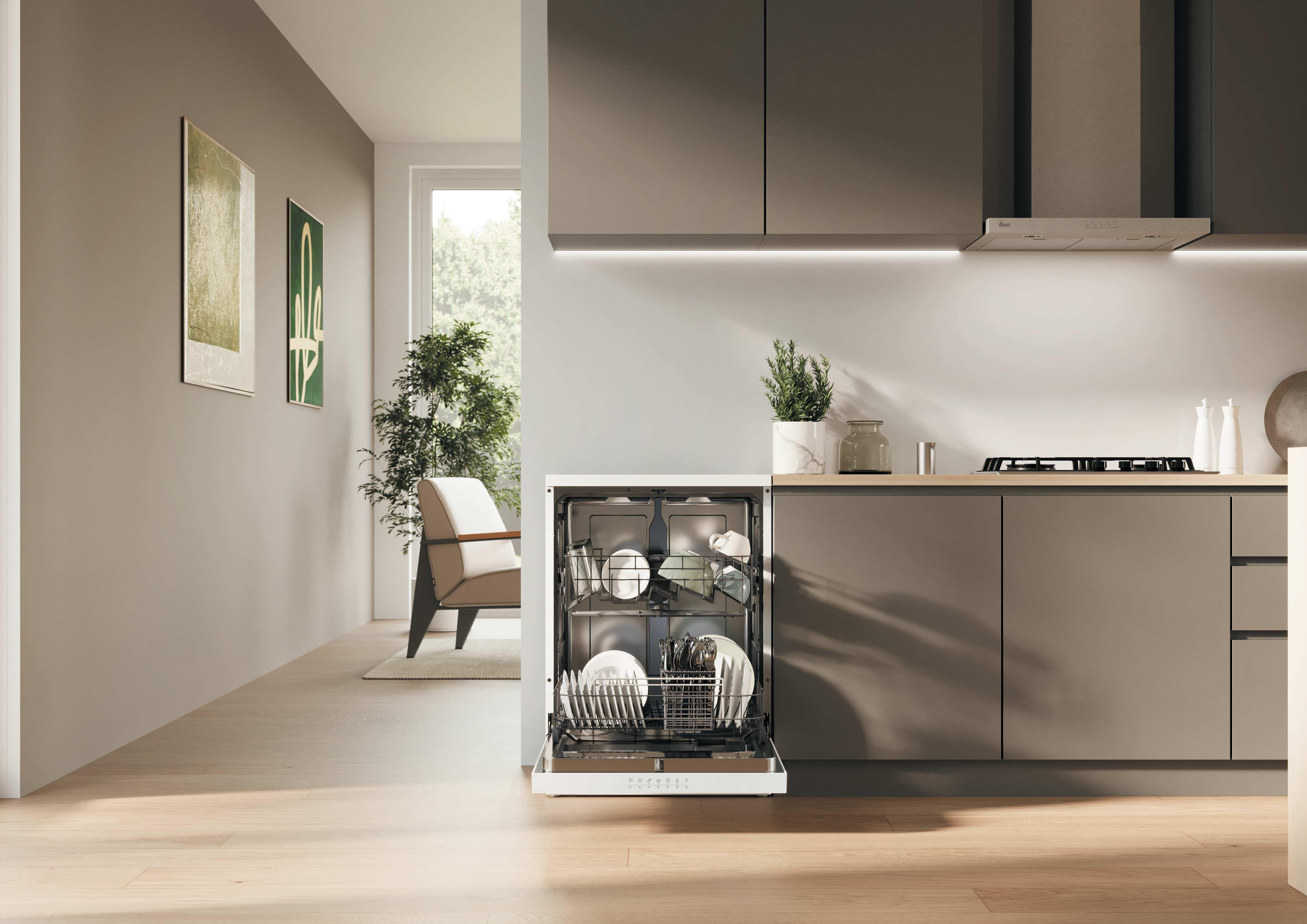 Hoover HFP4D9F0W1-80 Dishwasher - White - 14 Place Settings thumbnail image