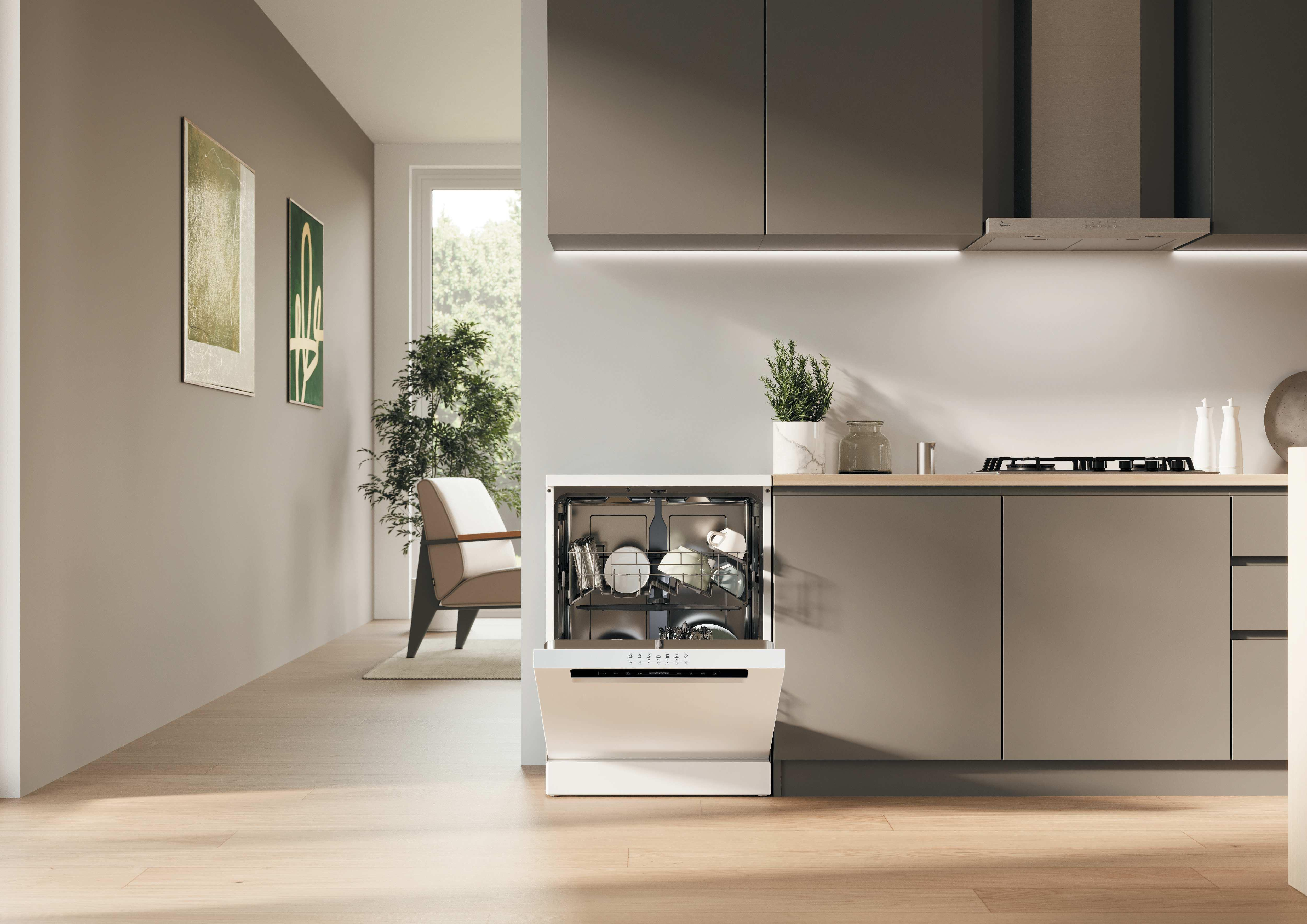 Hoover HFP4D9F0W1-80 Dishwasher - White - 14 Place Settings thumbnail image