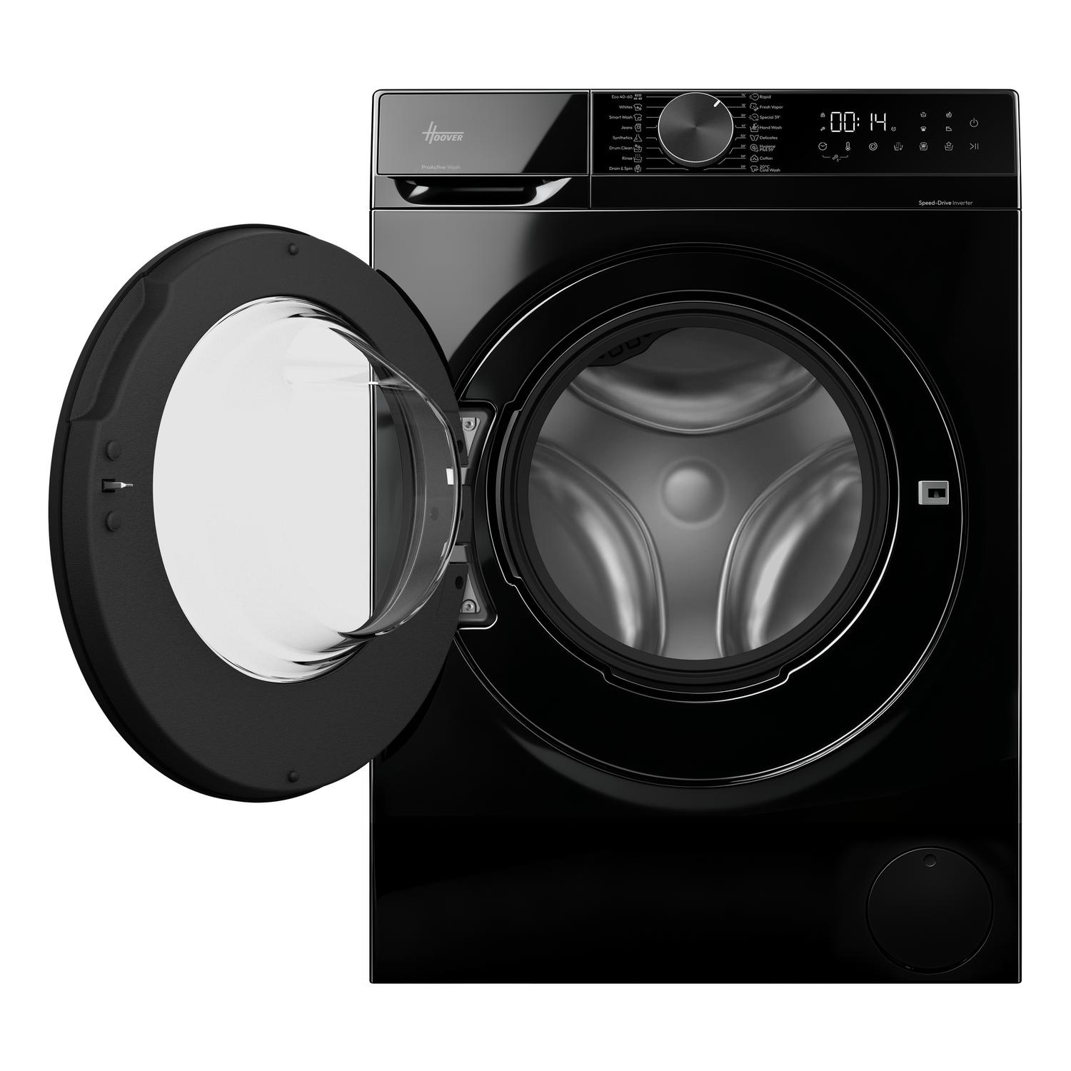 Hoover HGD 48SB8BC-80 8kg, 1400Spin Ultra Washing Machine - Black thumbnail image