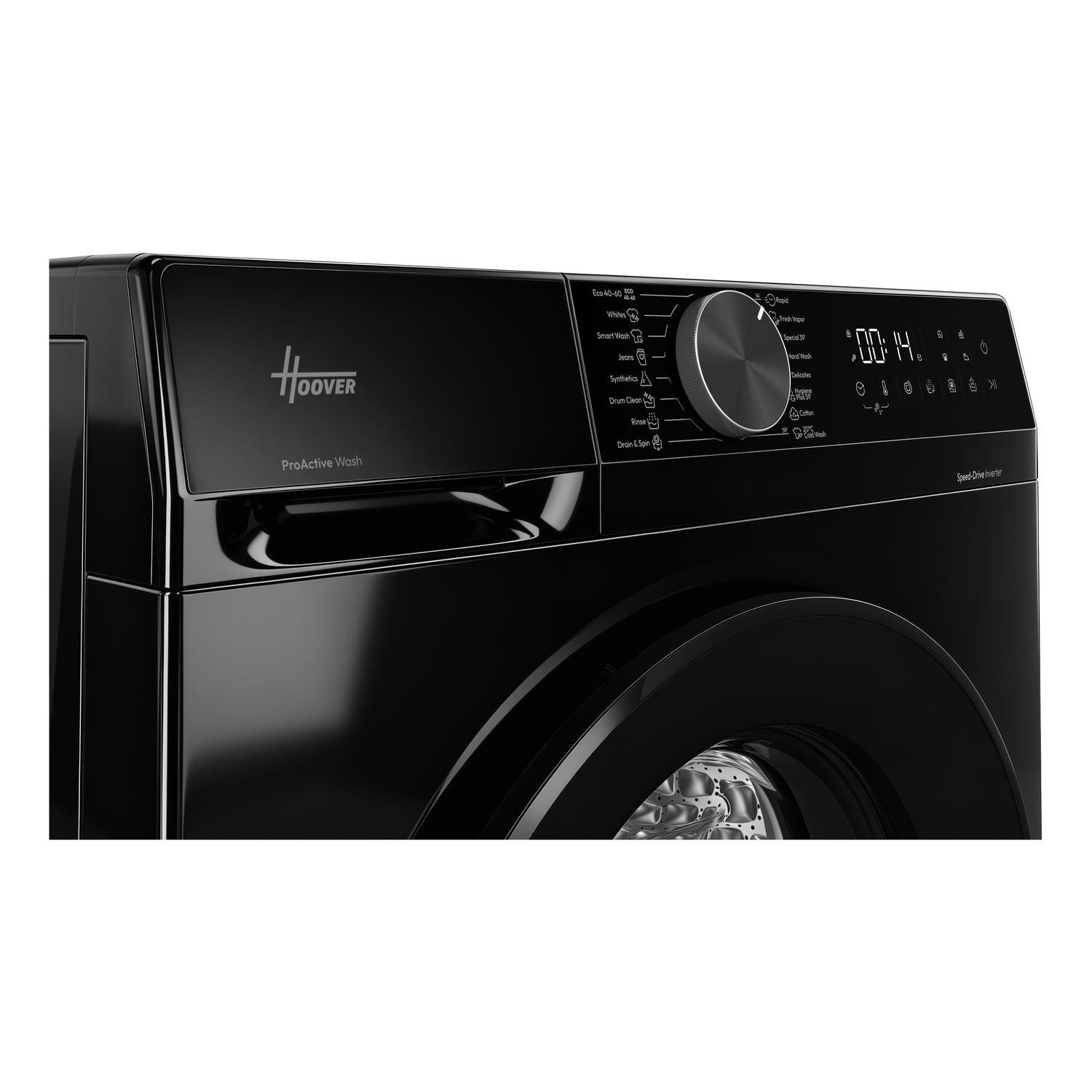 Hoover HGD 48SB8BC-80 8kg, 1400Spin Ultra Washing Machine - Black thumbnail image