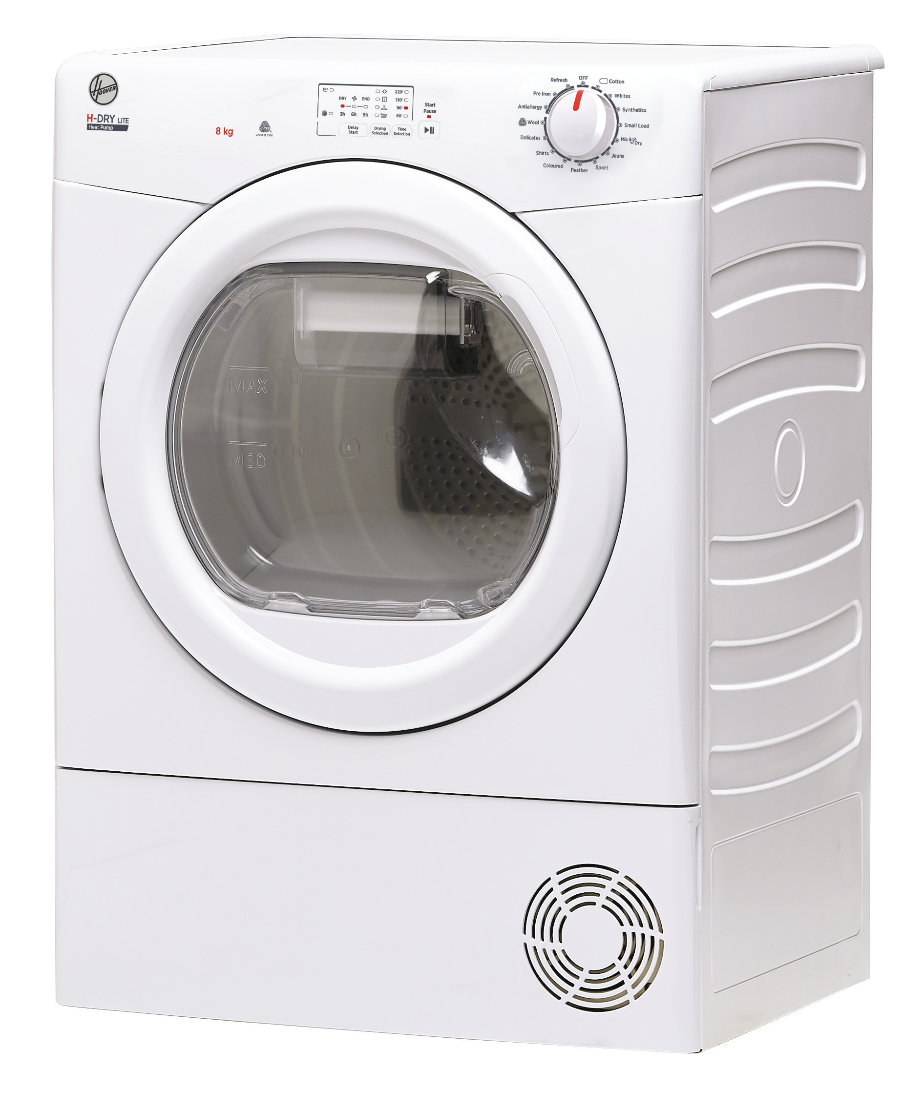 Hoover H-Dry 300 HLE H8A1LE-80 8kg Heat Pump Tumble Dryer - White thumbnail image
