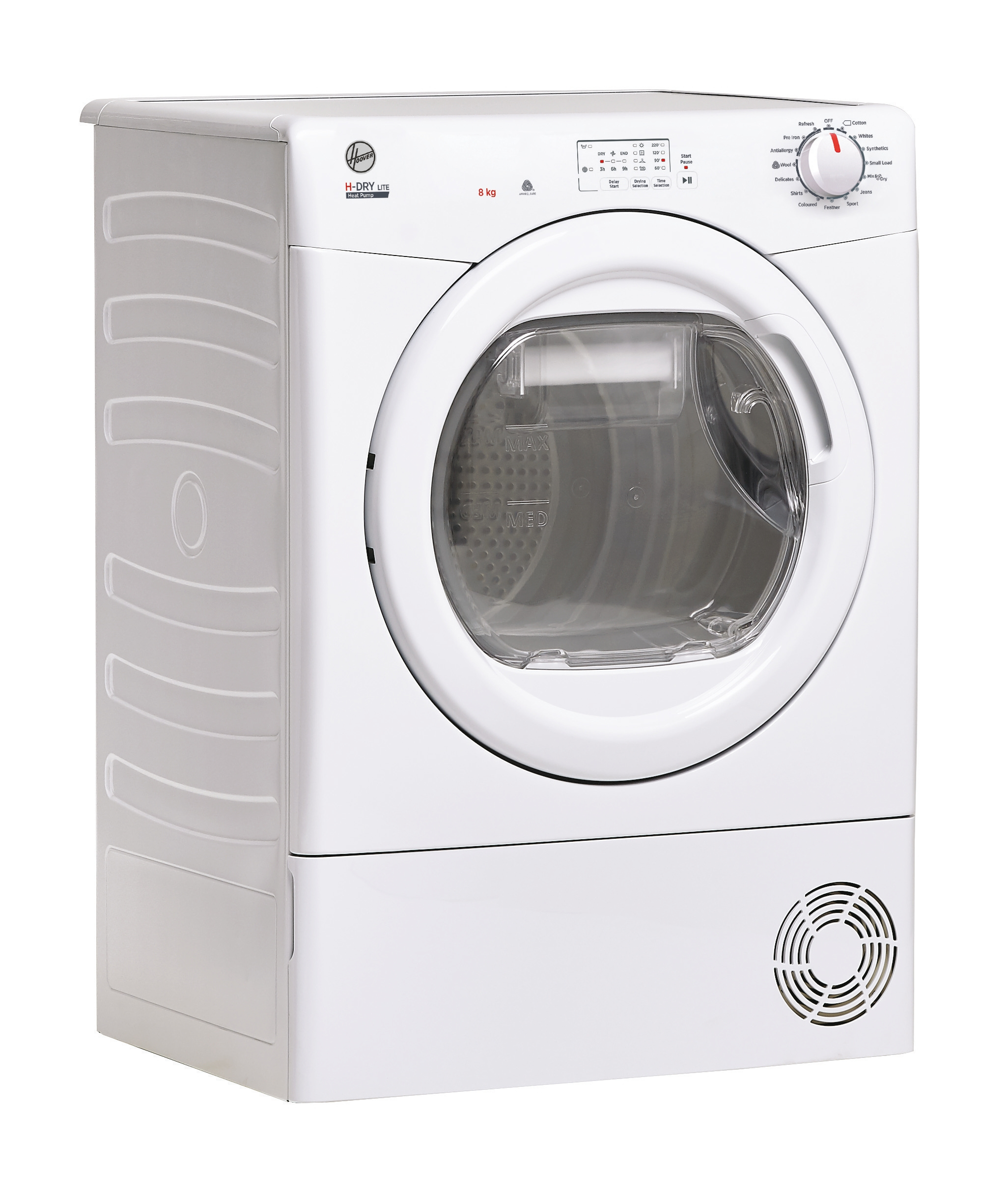 Hoover H-Dry 300 HLE H8A1LE-80 8kg Heat Pump Tumble Dryer - White thumbnail image