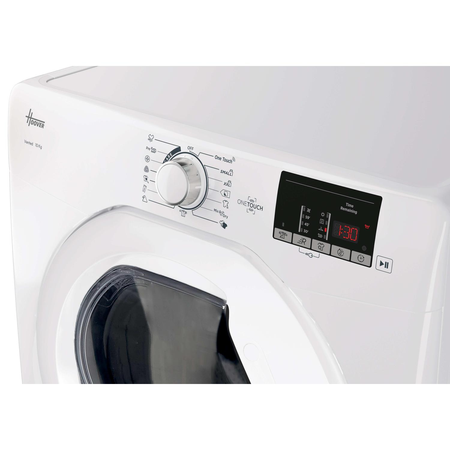 Hoover HLEV10DG-80 10kg Vented Tumble Dryer - White thumbnail image