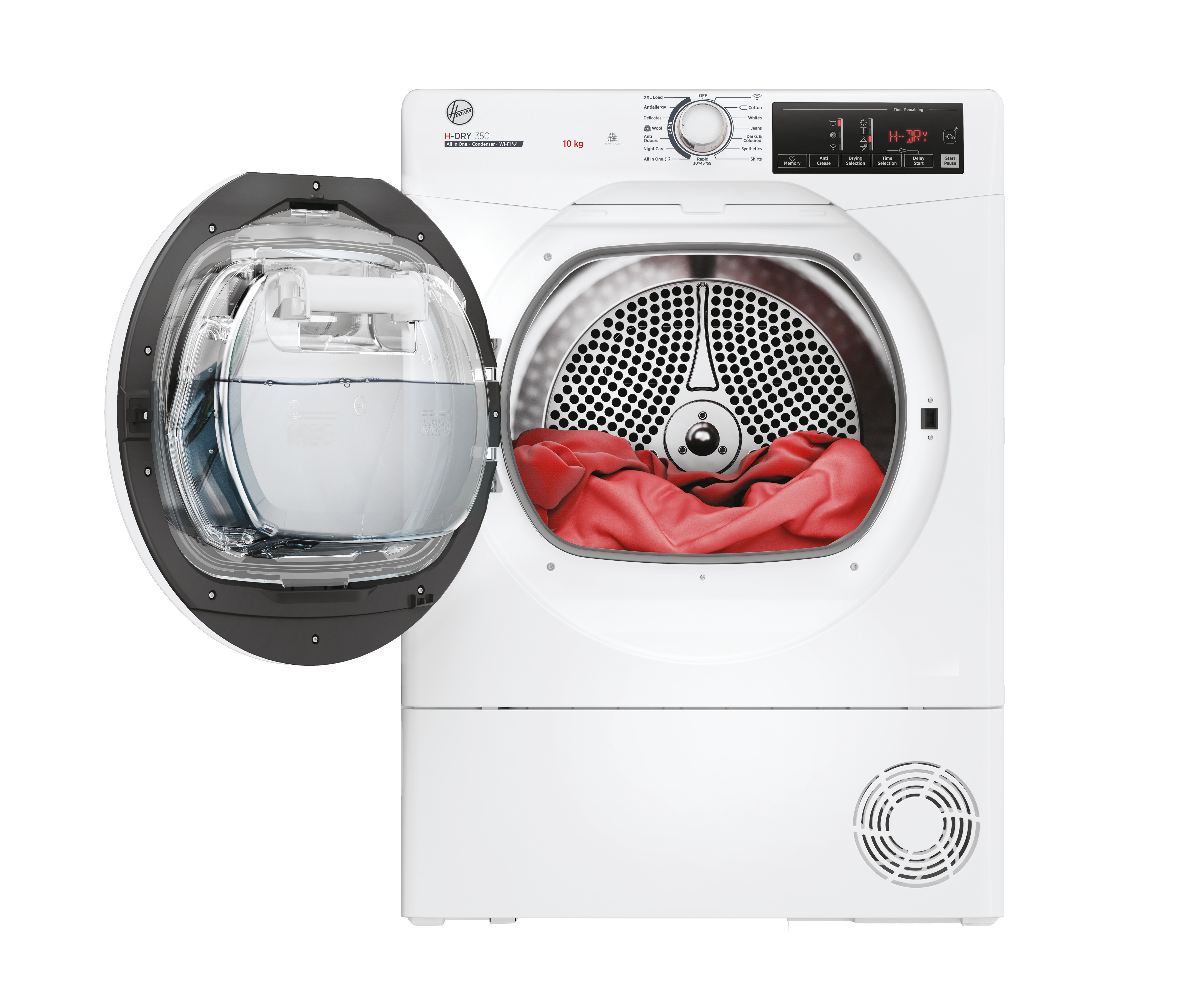 Hoover HRE C10TE-80 10kg Condenser Tumble Dryer - White thumbnail image