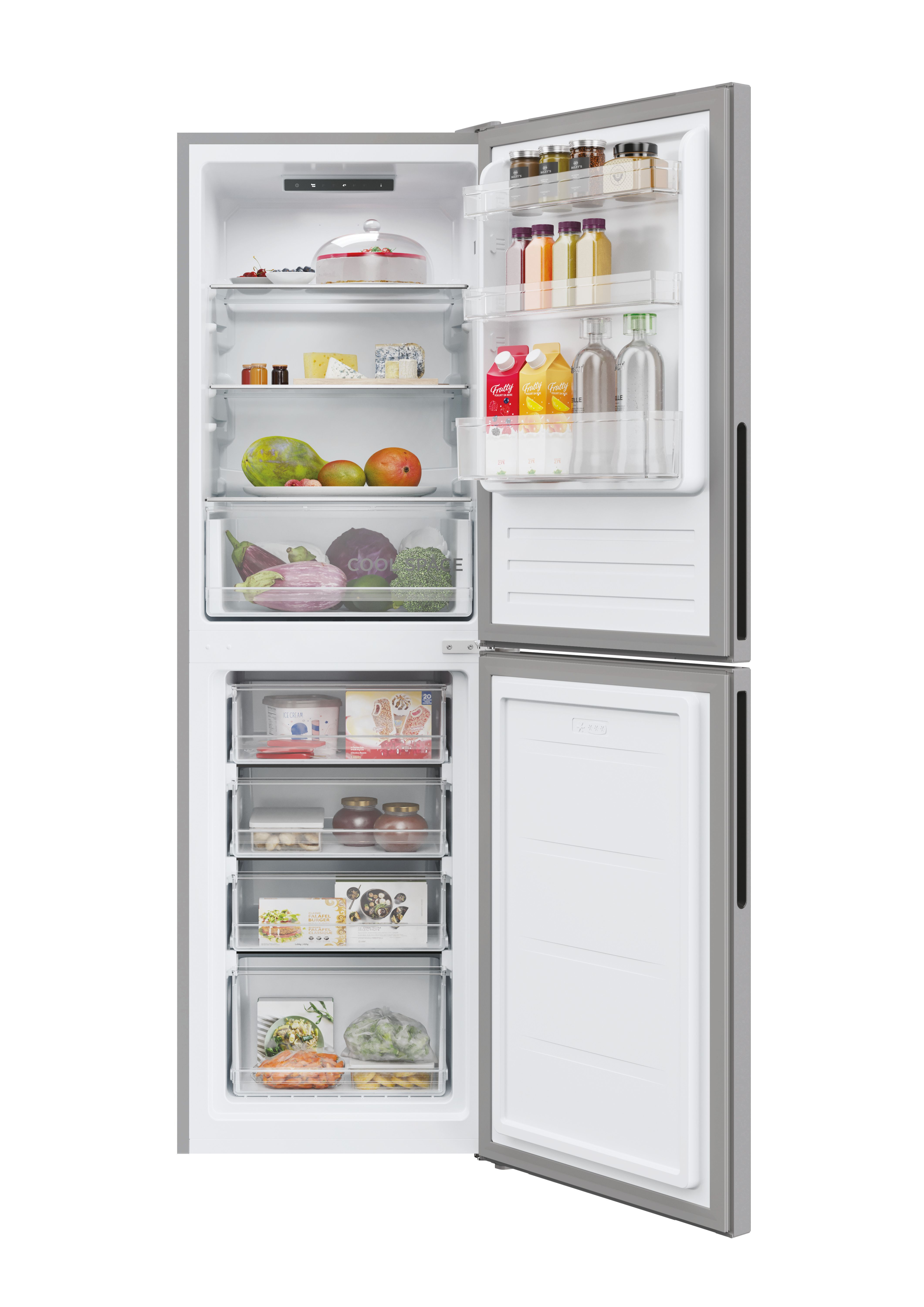 Hoover HVT3CLECKIHS-1 54.5cm 50/50 Low Frost Fridge Freezer - Silver thumbnail image