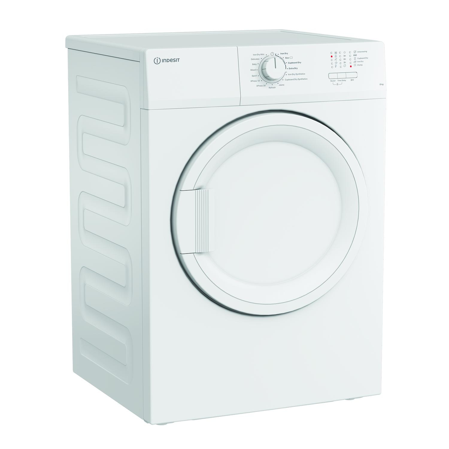 Indesit CYDA81WWGLUK 8kg Vented Tumble Dryer - White thumbnail image