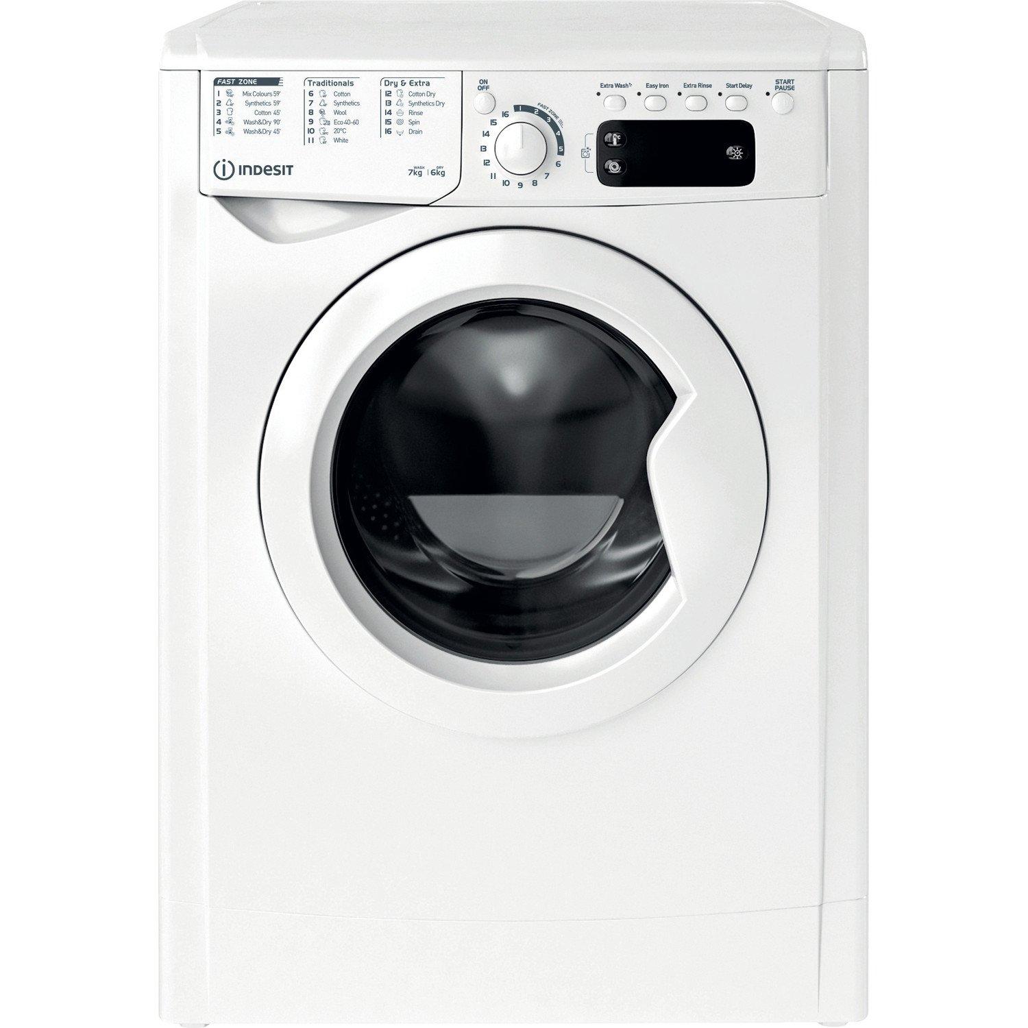 Indesit EWDE761483WUK 7kg/6kg 1400 Spin  Washer Dryer - White thumbnail image