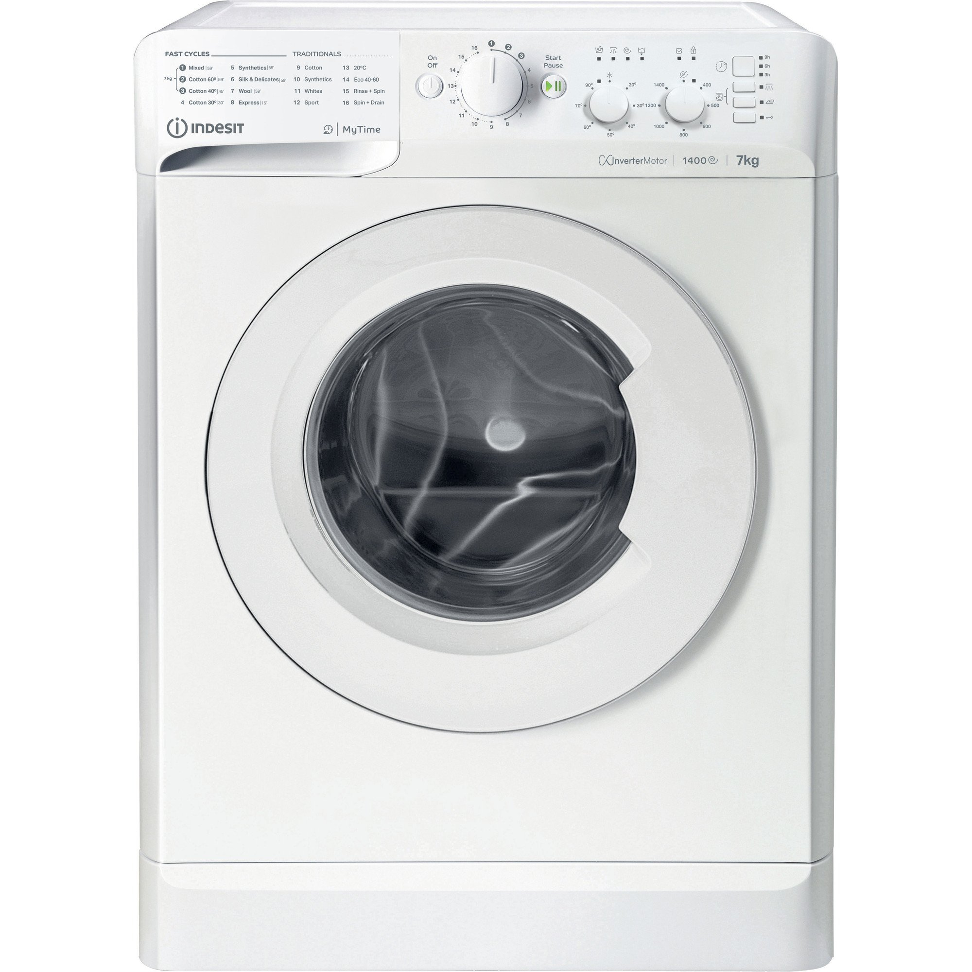 Indesit MTWC71485WUK 7kg 1400 Spin Washing Machine - White thumbnail image