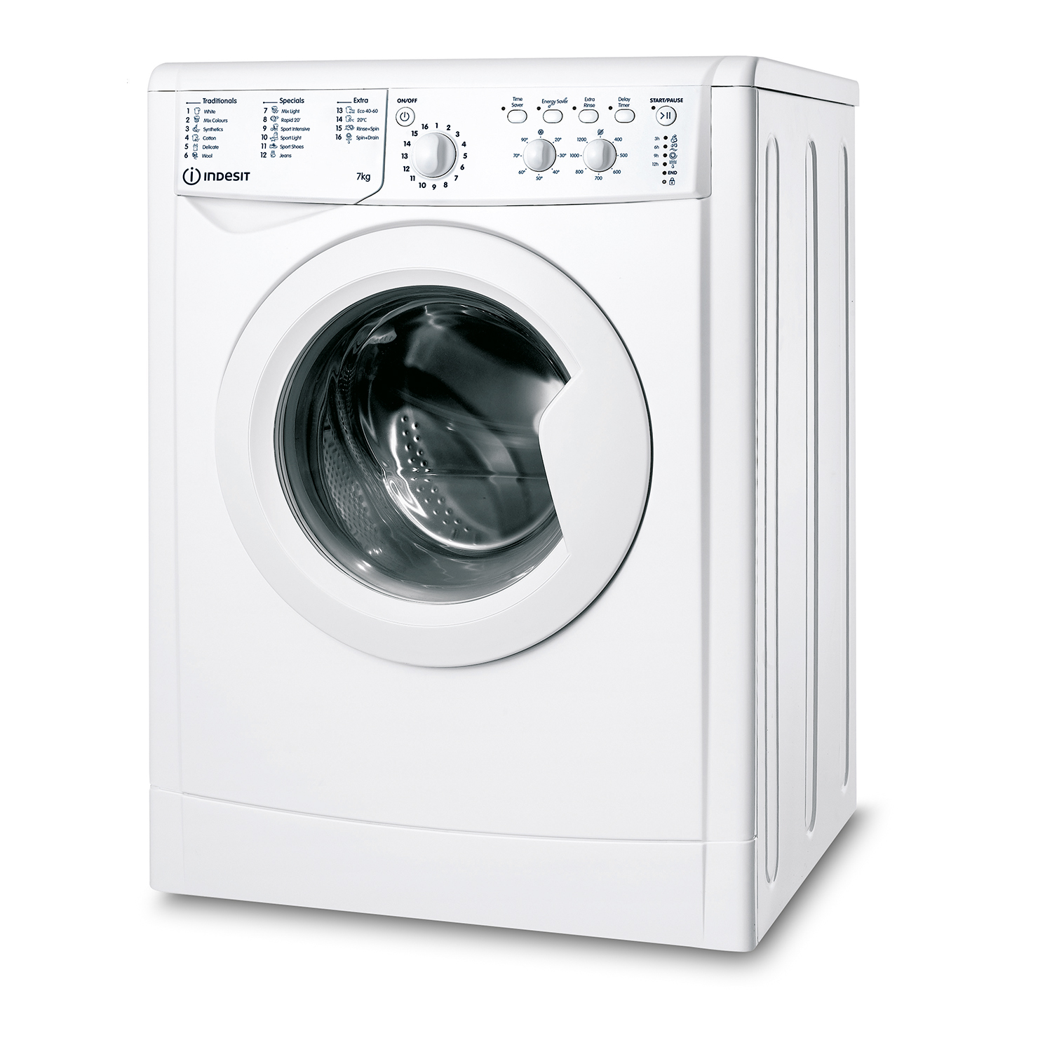Indesit IWC71252WUKN 7kg 1200 Spin Washing Machine with Water Balance technology - White thumbnail image