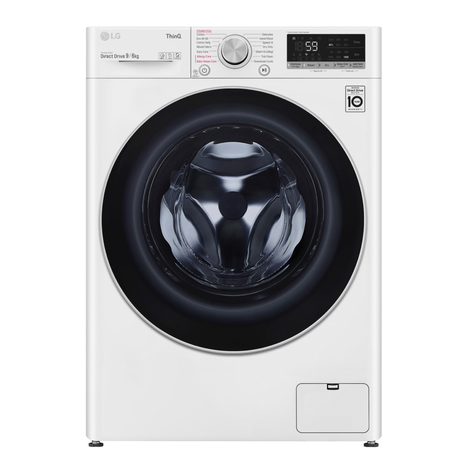 LG FWV696WSE 9kg/6kg 1400 Spin Washer Dryer - White thumbnail image