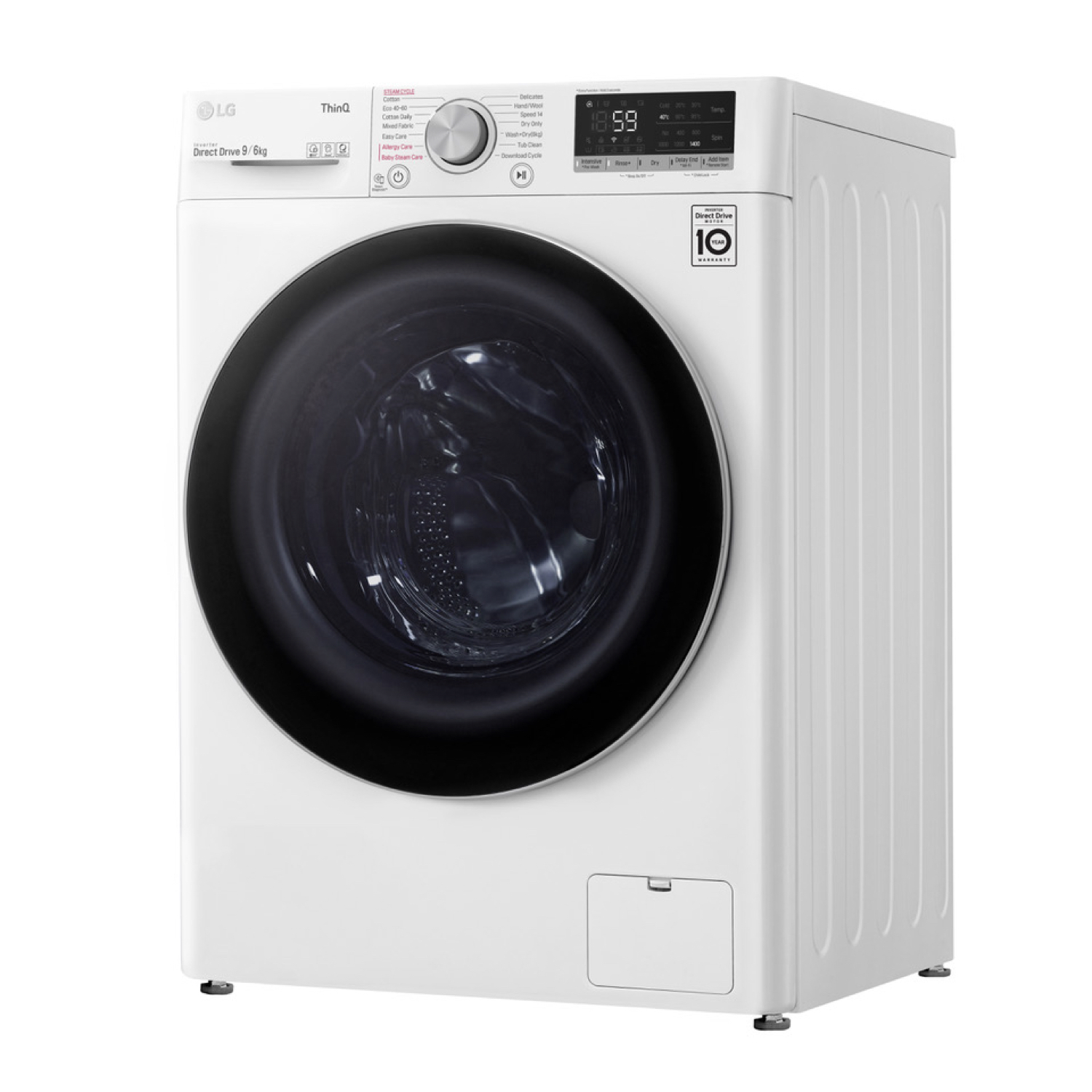 LG FWV696WSE 9kg/6kg 1400 Spin Washer Dryer - White thumbnail image