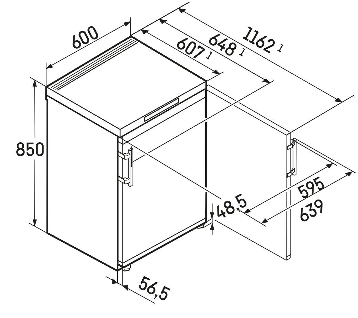 Liebherr FDI1624 60cm Undercounter Freezer - White thumbnail image