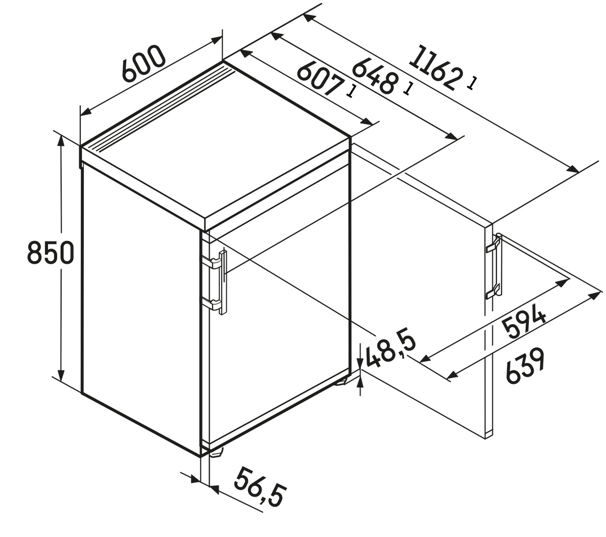 Liebherr RCI1620-20 60cm Larder Fridge thumbnail image