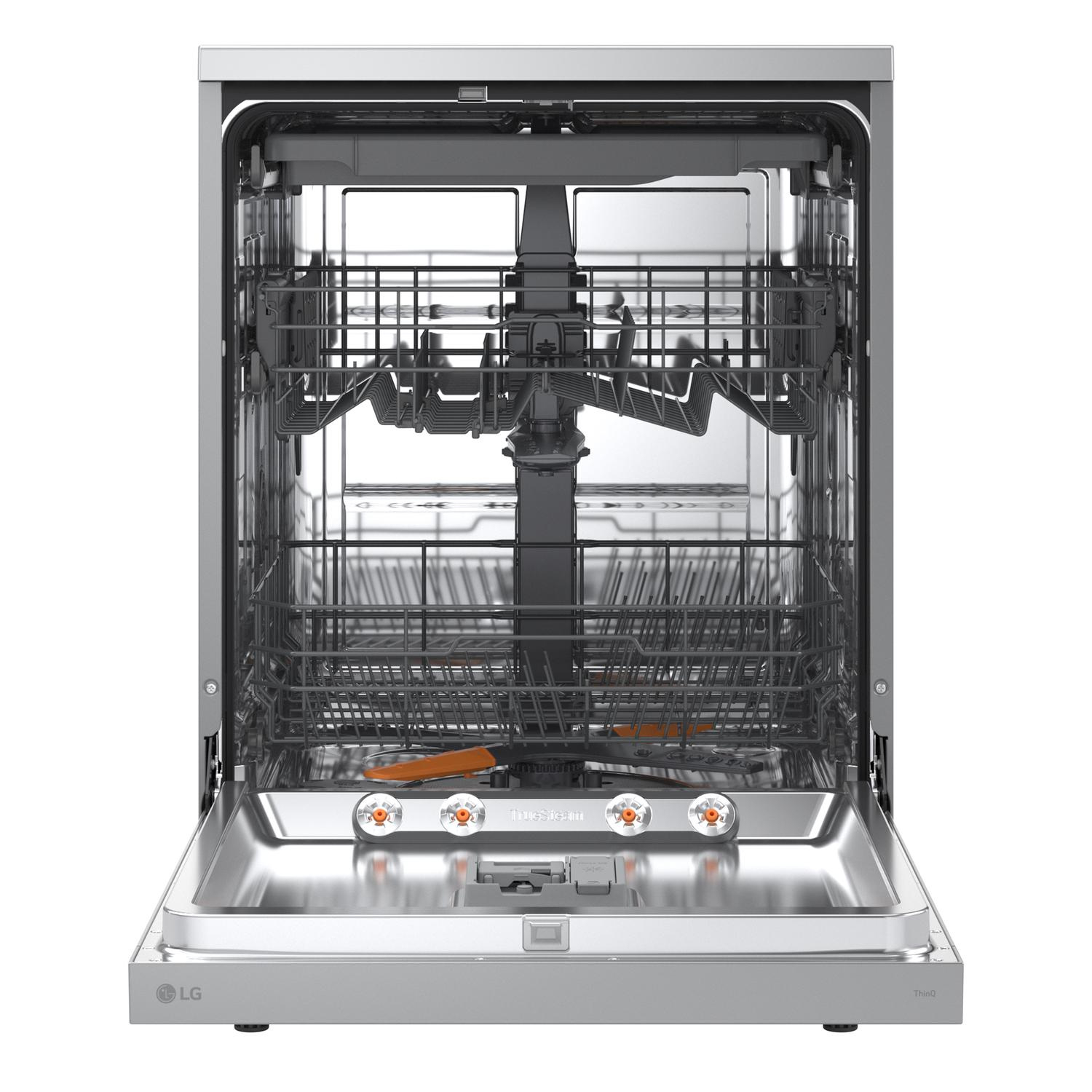 LG Series 5 TrueSteam QuadWash DF273FVS 14 PS WiFi Connected Freestanding Full Size Dishwasher - Silver thumbnail image