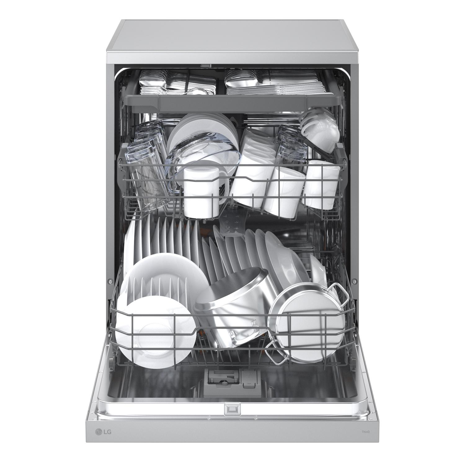 LG Series 5 TrueSteam QuadWash DF273FVS 14 PS WiFi Connected Freestanding Full Size Dishwasher - Silver thumbnail image