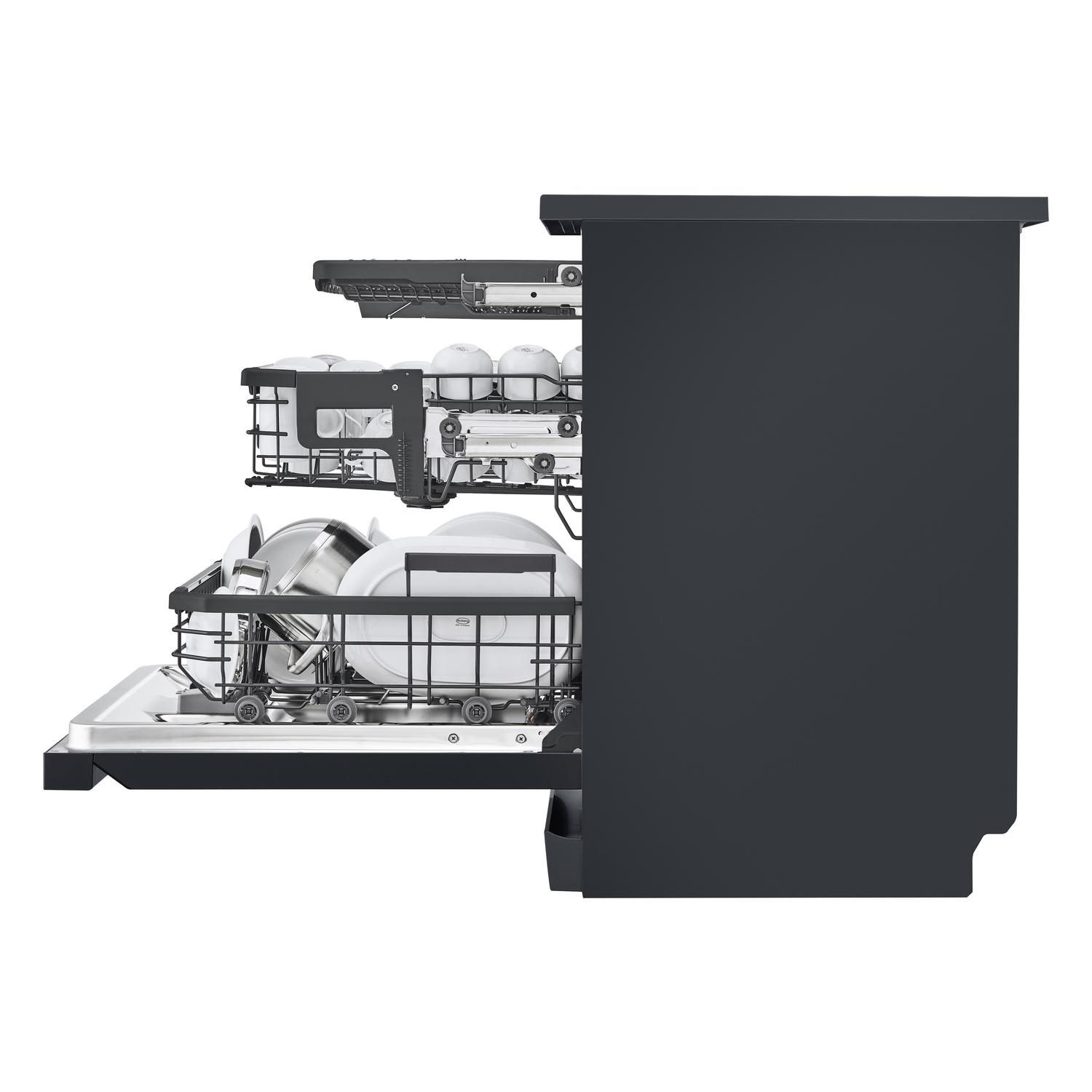 LG TrueSteam QuadWash DF587HMS WiFi Connected Full Size Dishwasher - Matte Black - 14 Place Settings thumbnail image
