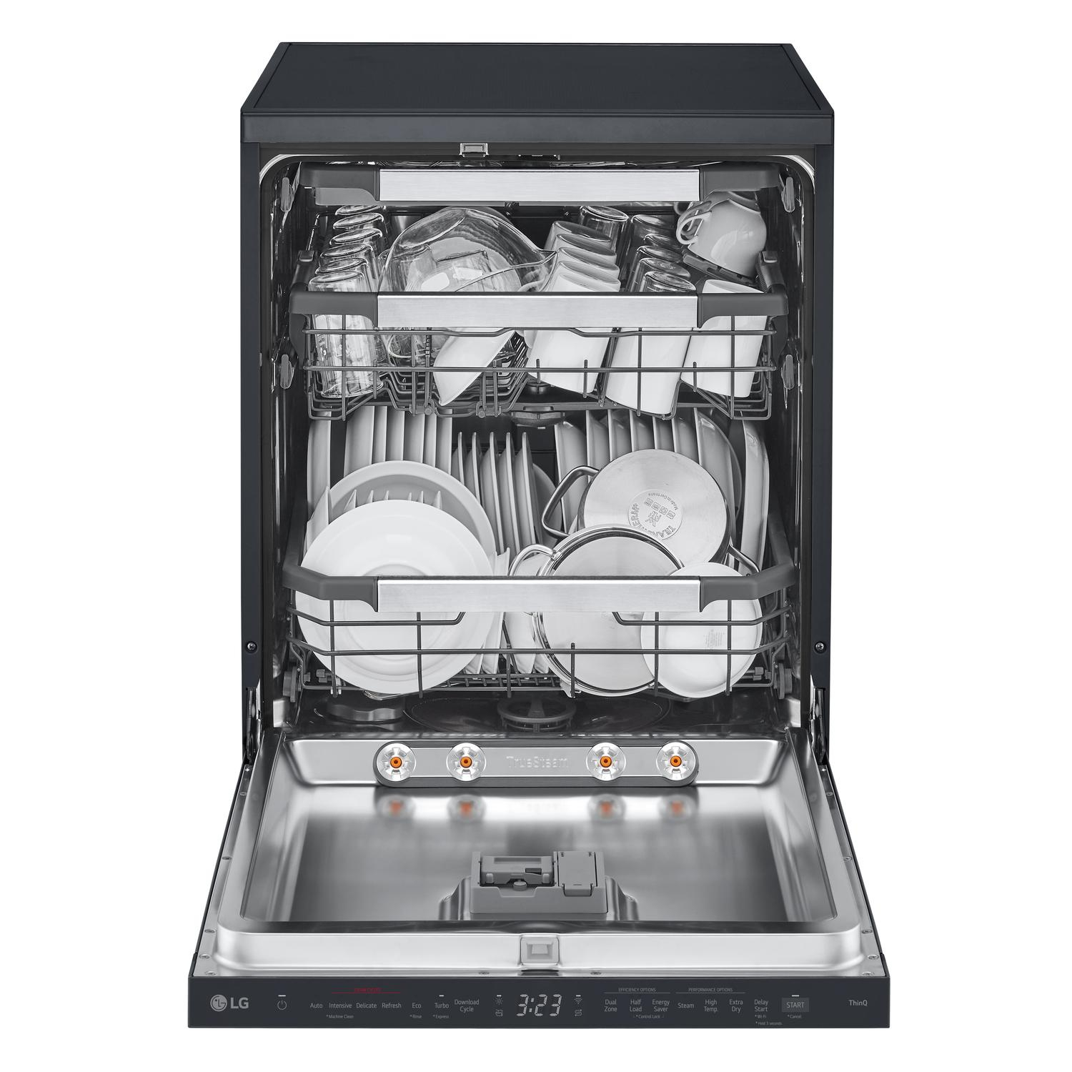 LG TrueSteam QuadWash DF587HMS WiFi Connected Full Size Dishwasher - Matte Black - 14 Place Settings thumbnail image