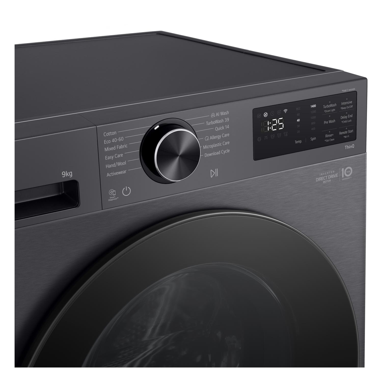 LG F2X50S9TBB 9kg 1200 Spin Washing Machine - Black thumbnail image