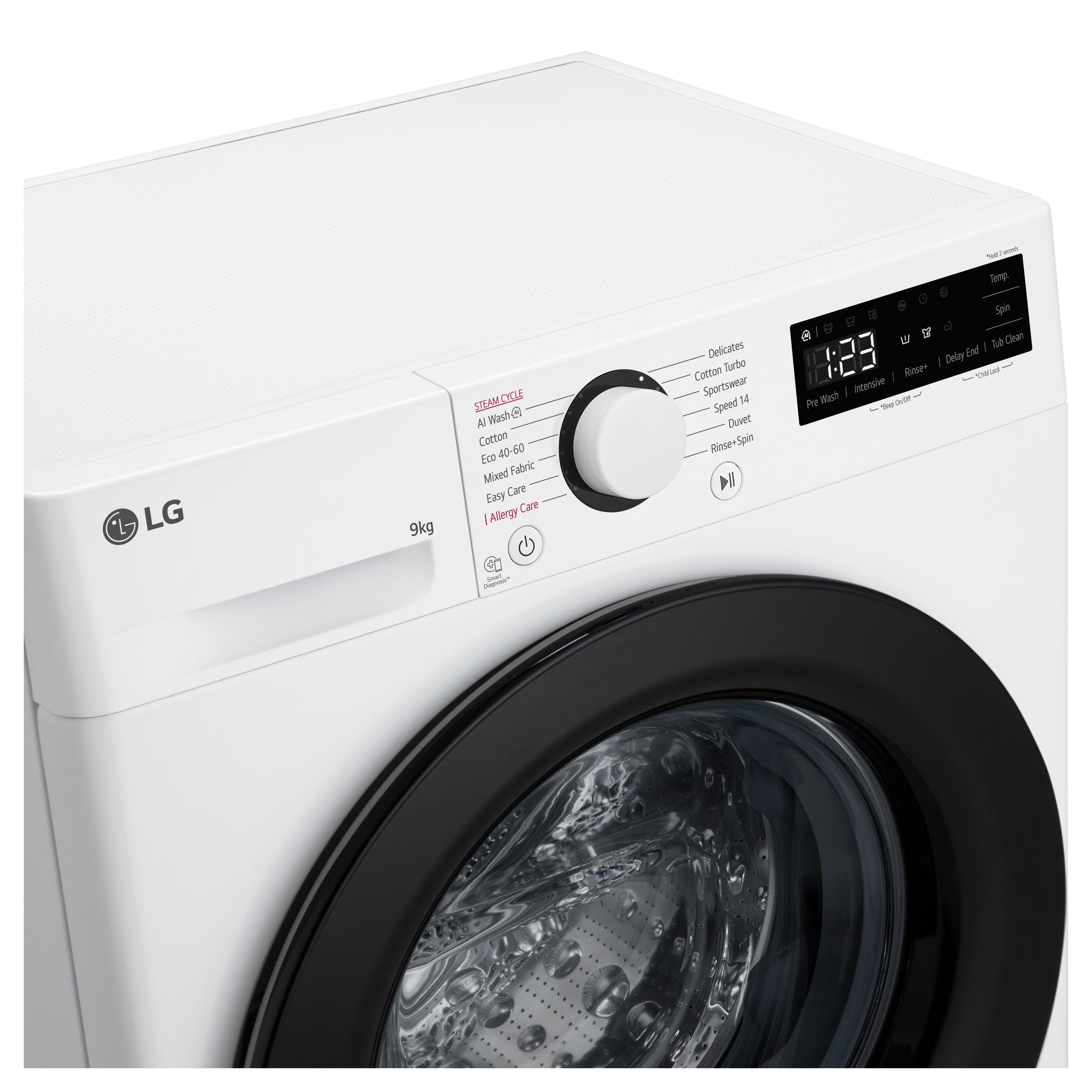 LG F2Y509WBLN1 9kg 1200 Spin Washing Machine - White thumbnail image