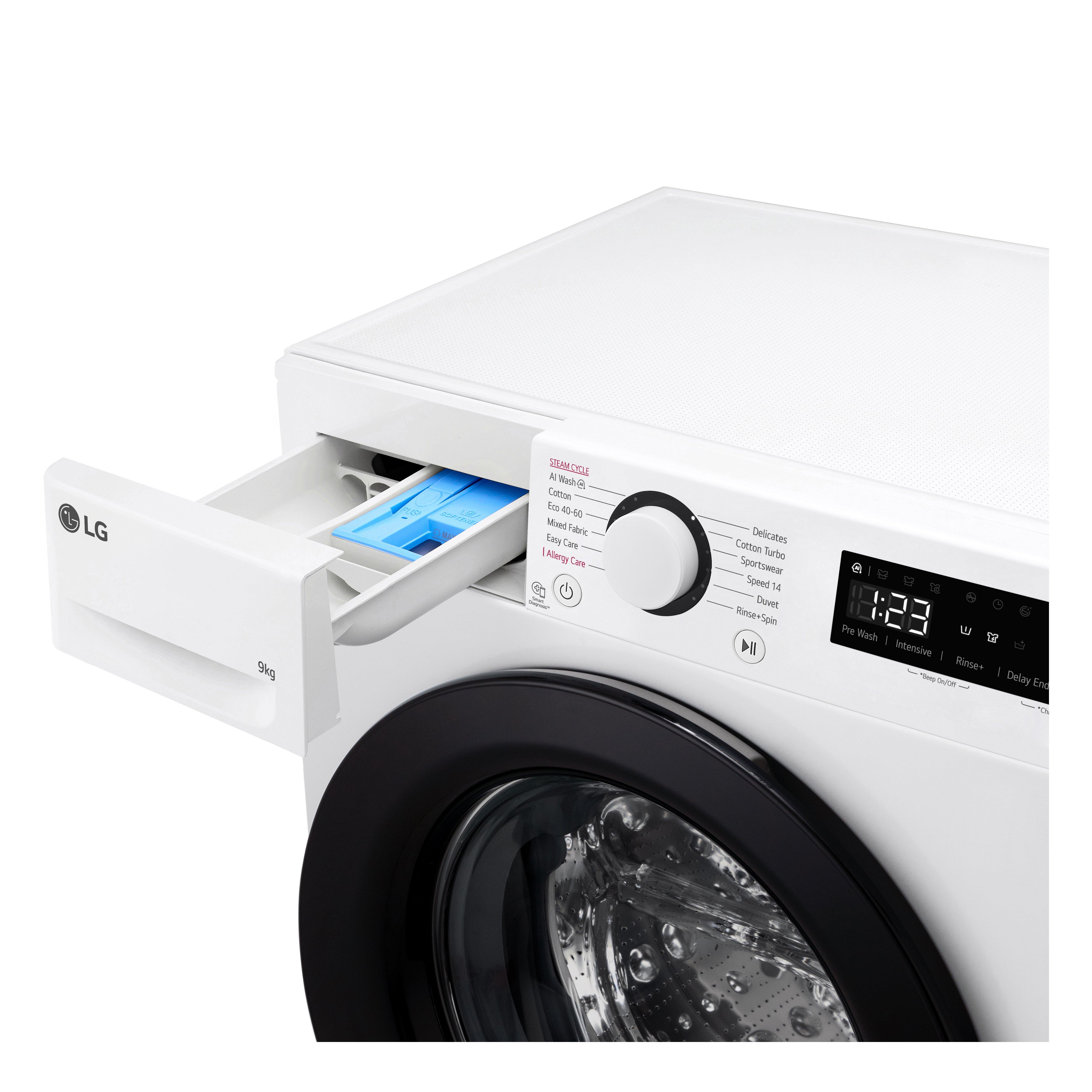LG F2Y509WBLN1 9kg 1200 Spin Washing Machine - White thumbnail image