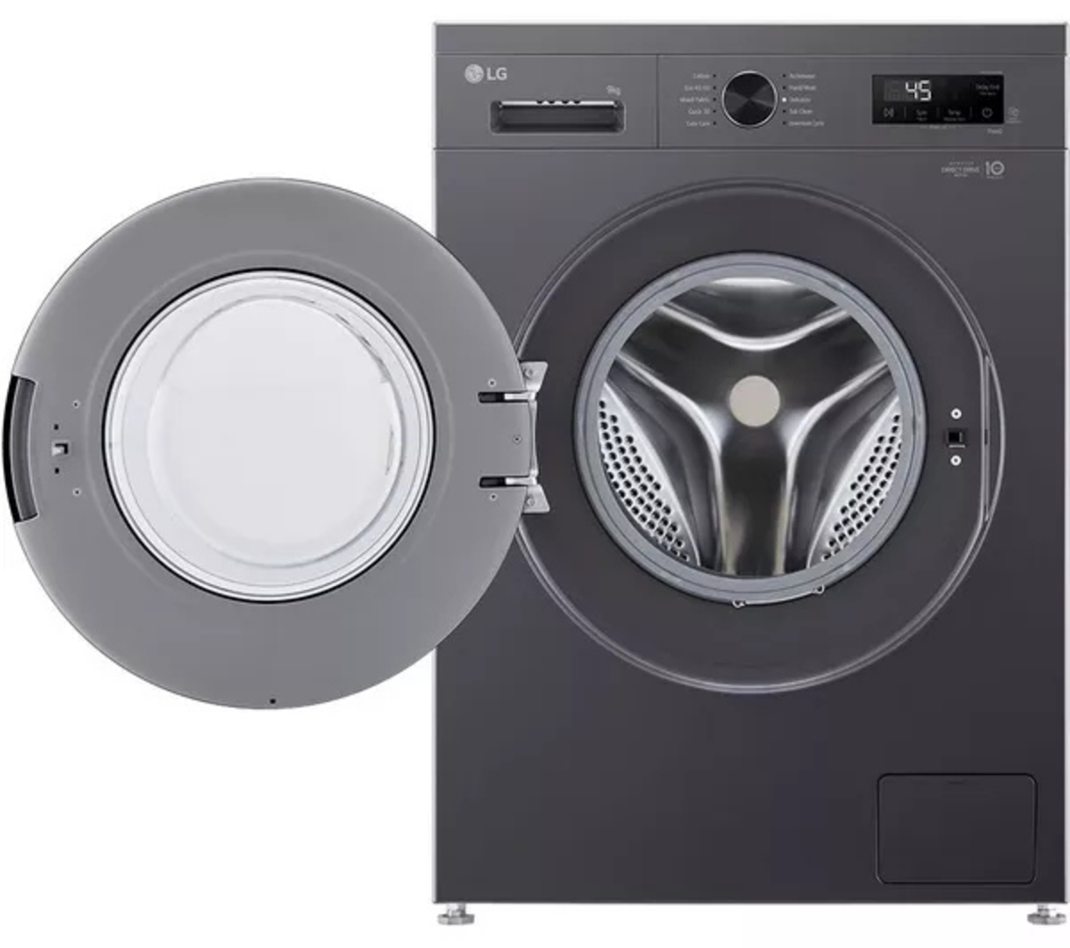 LG F4X1009NMK 9kg 1400 Spin Washing Machine - Slate Grey thumbnail image