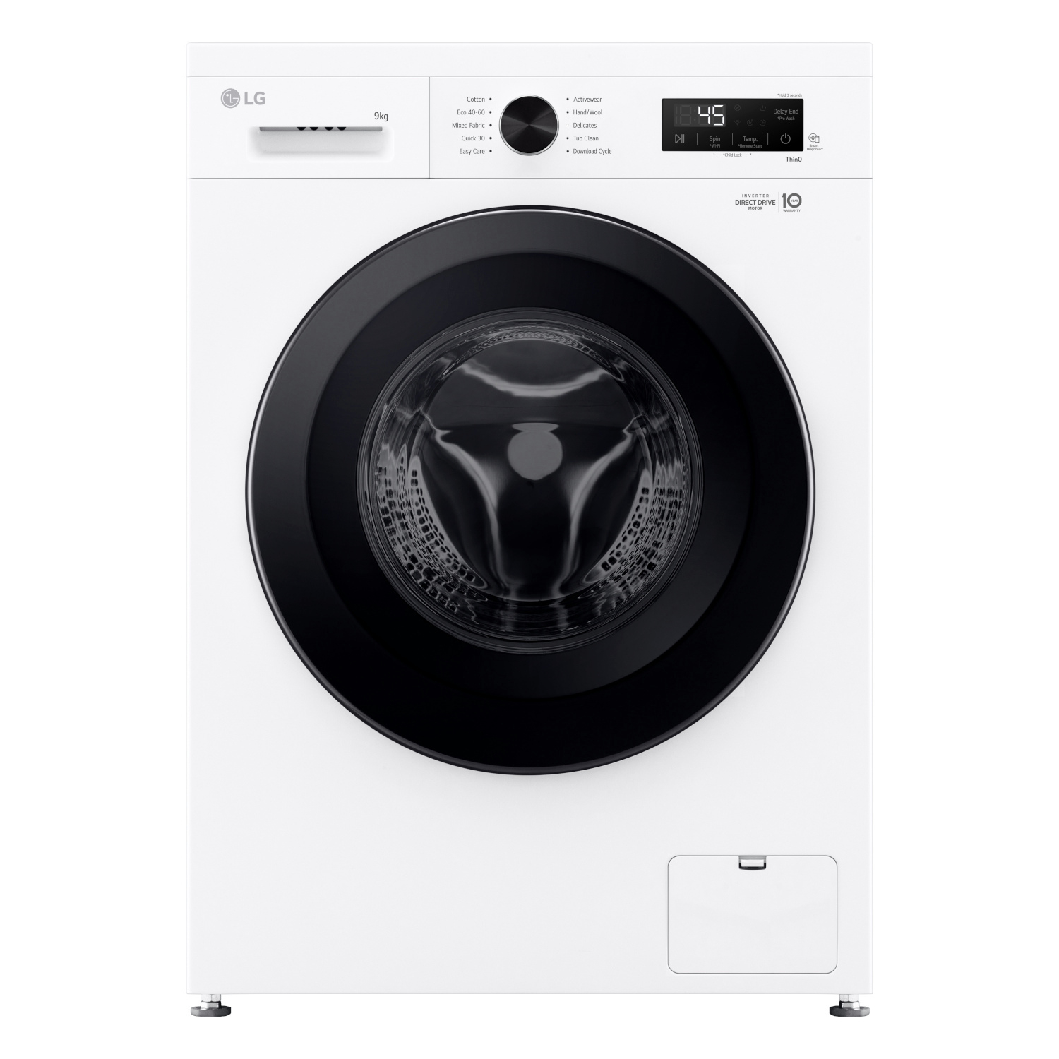 LG F4X1009NWK 9kg 1400 Spin Washing Machine - White thumbnail image