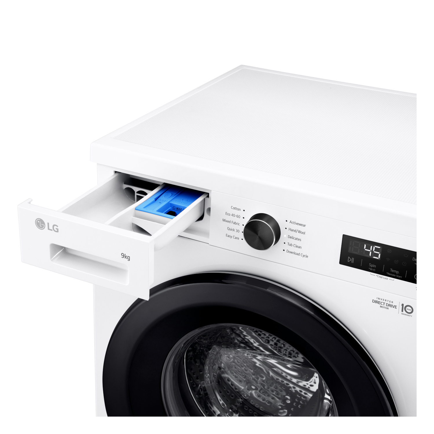 LG F4X1009NWK 9kg 1400 Spin Washing Machine - White thumbnail image