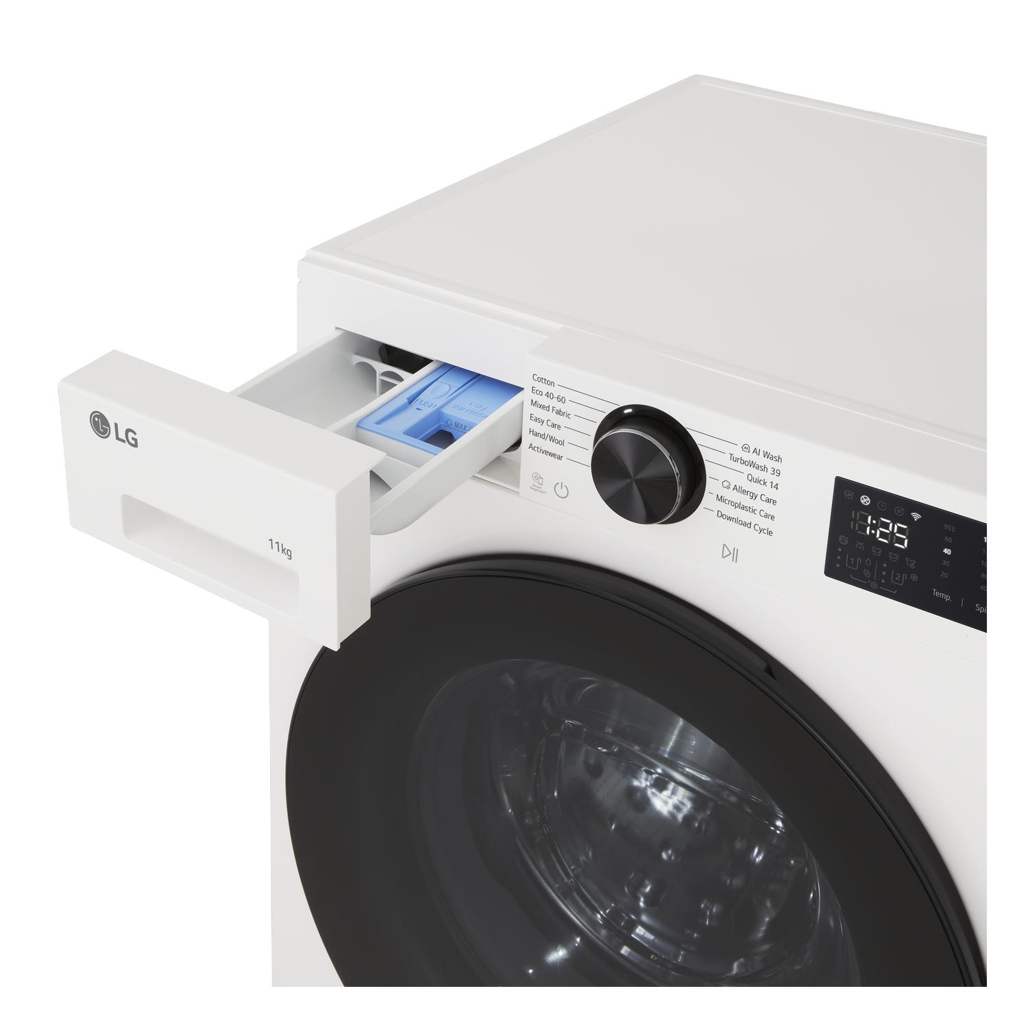 LG Series 5 AI Direct Drive F4X5011TWB - 11 kg 1400 Spin Washing Machine - White thumbnail image