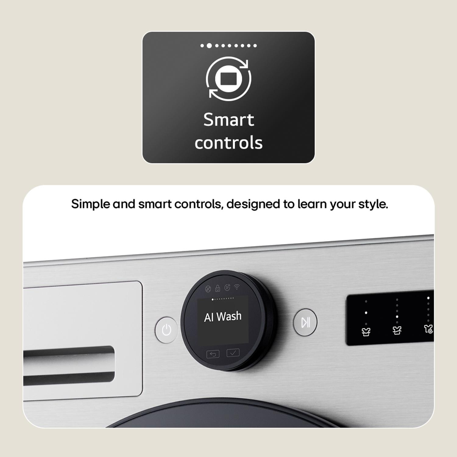 LG Series 7 AI Direct Drive F4X7011TBB - 11 kg 1400 Spin Washing Machine - Matte Black thumbnail image