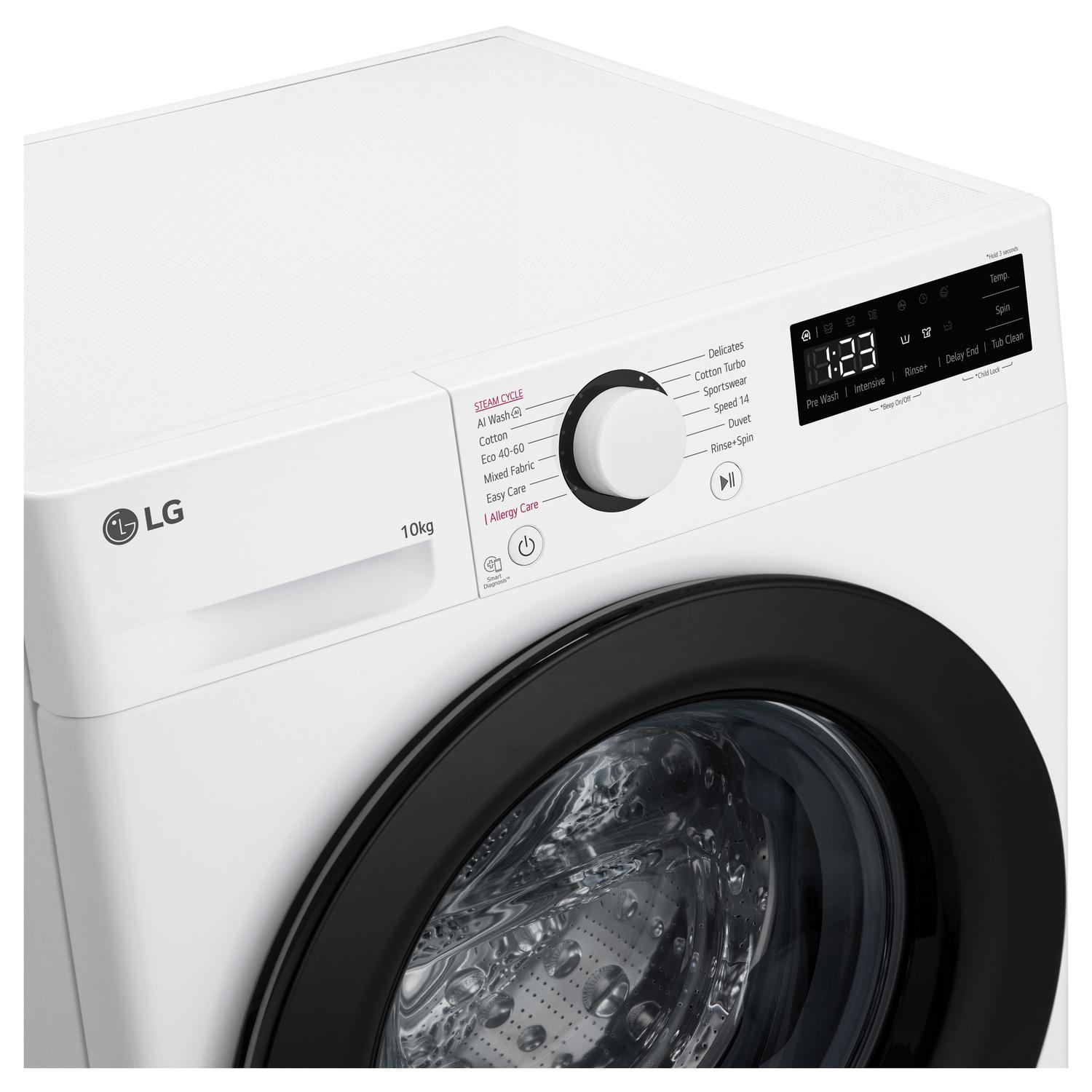 LG F4Y510WBLN1 10kg 1400 Spin Washing Machine - White thumbnail image