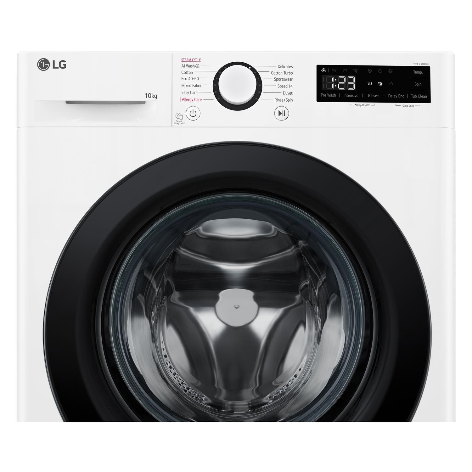 LG F4Y510WBLN1 10kg 1400 Spin Washing Machine - White thumbnail image