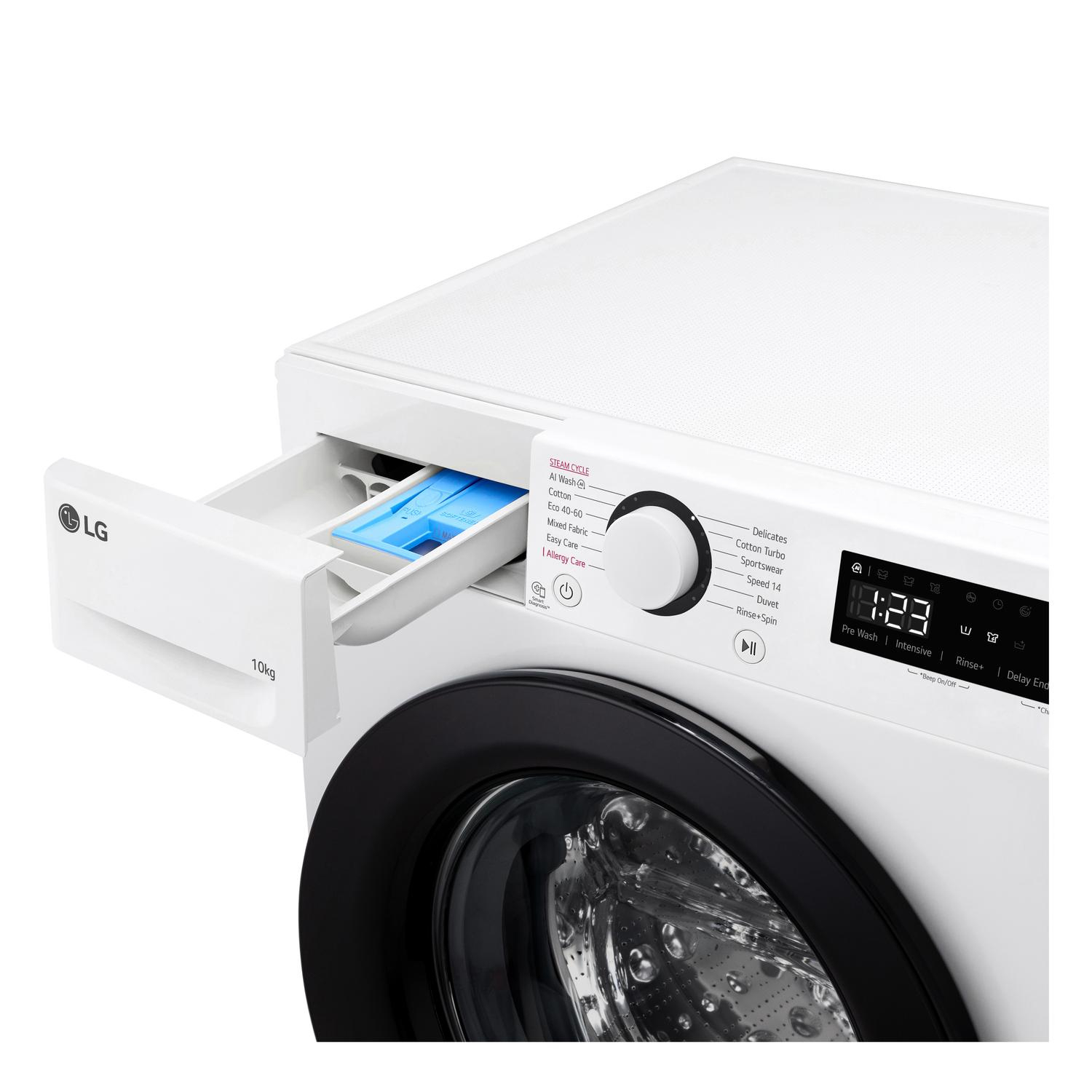 LG F4Y510WBLN1 10kg 1400 Spin Washing Machine - White thumbnail image