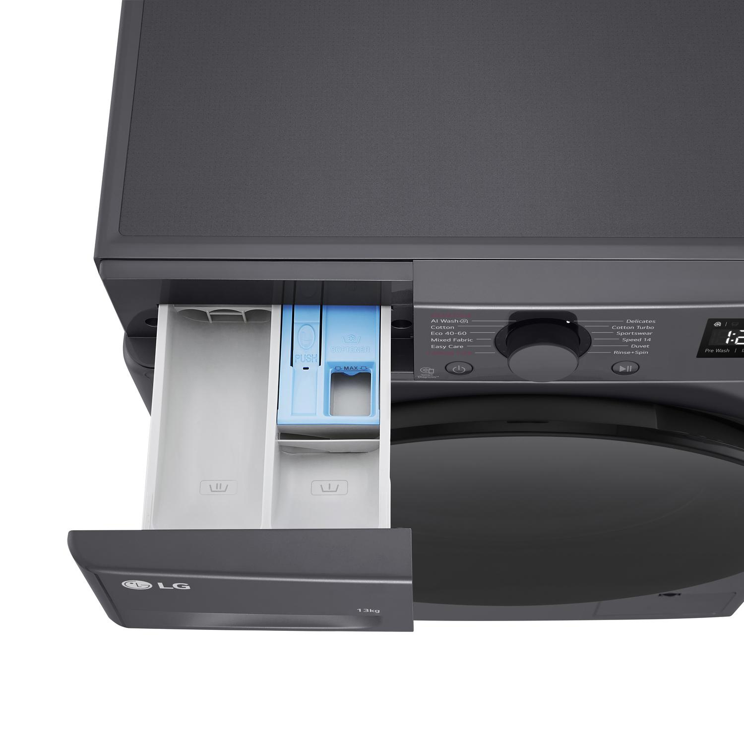 LG F4Y513GBLN1 13kg 1400 Spin Washing Machine - Slate Grey thumbnail image