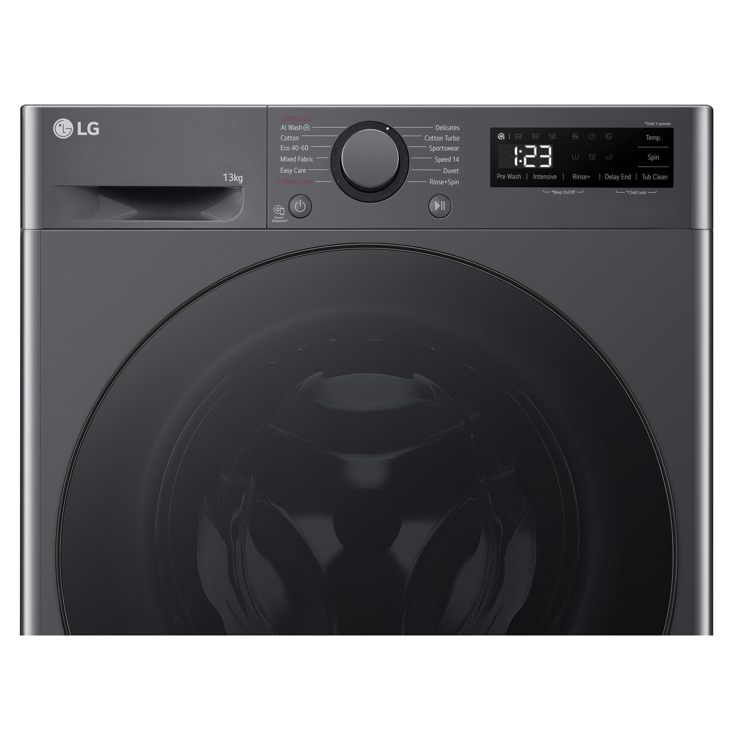 LG F4Y513GBLN1 13kg 1400 Spin Washing Machine - Slate Grey thumbnail image