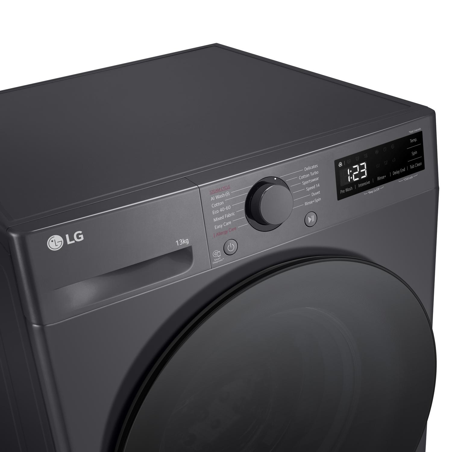 LG F4Y513GBLN1 13kg 1400 Spin Washing Machine - Slate Grey thumbnail image