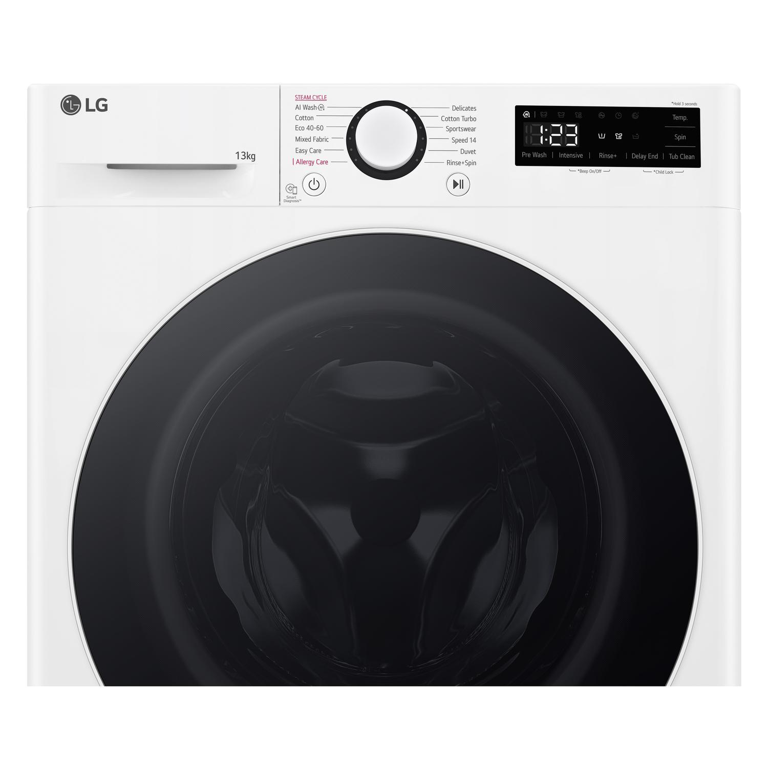 LG F4Y513WWLN1 13kg 1400 Spin Washing Machine - White thumbnail image