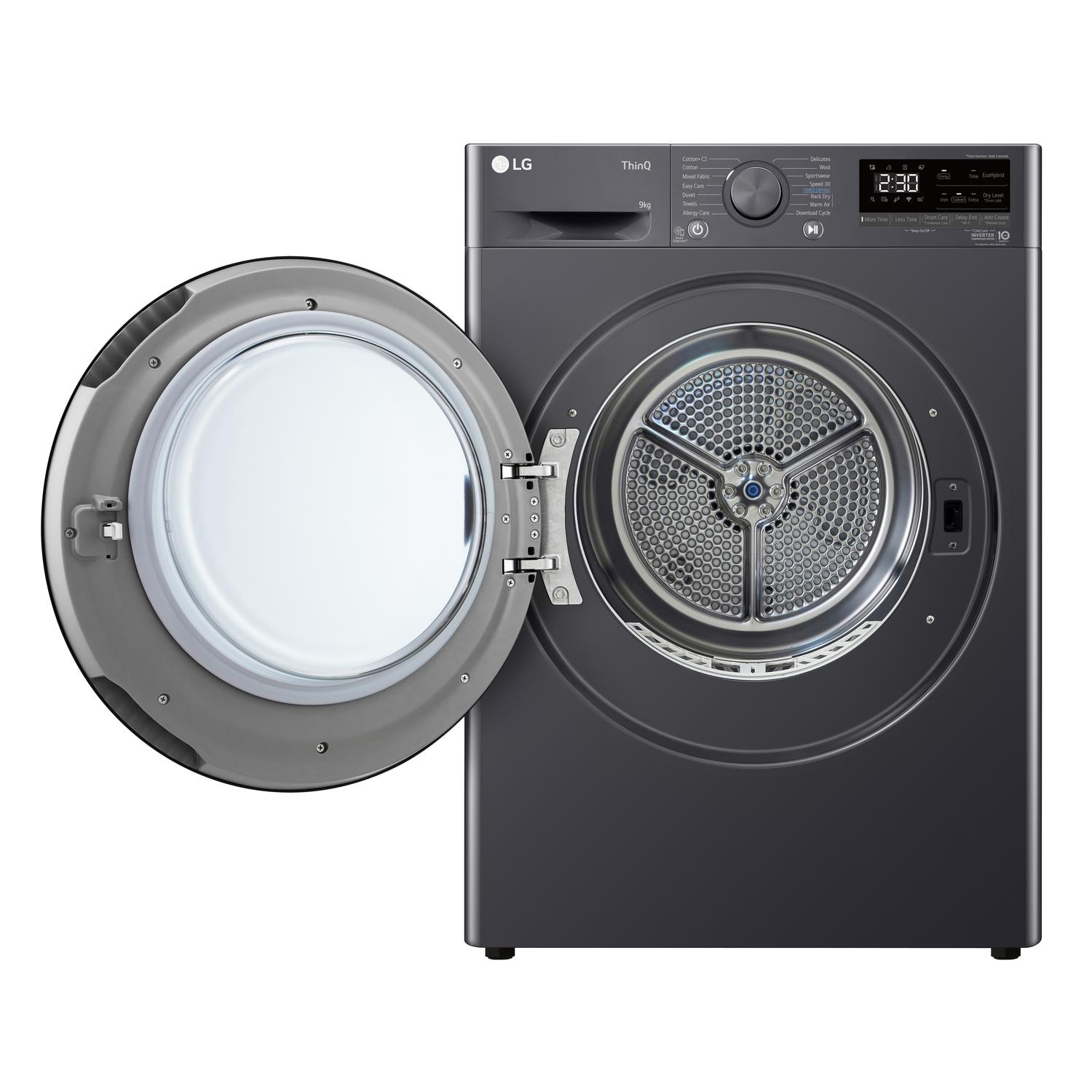 LG Series 4 ThinQ FDV709GN  9 kg Heat Pump Tumble Dryer - Slate Grey thumbnail image