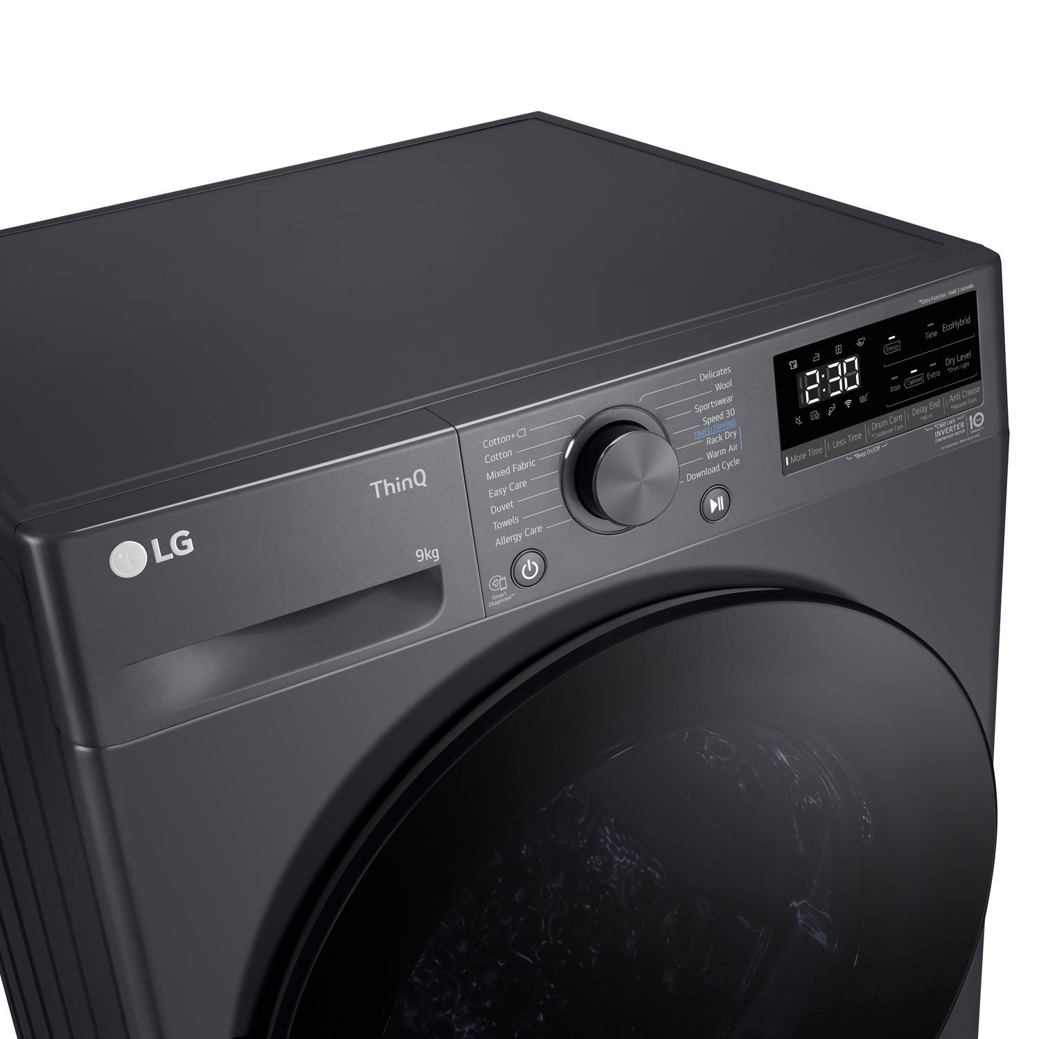LG Series 4 ThinQ FDV709GN  9 kg Heat Pump Tumble Dryer - Slate Grey thumbnail image