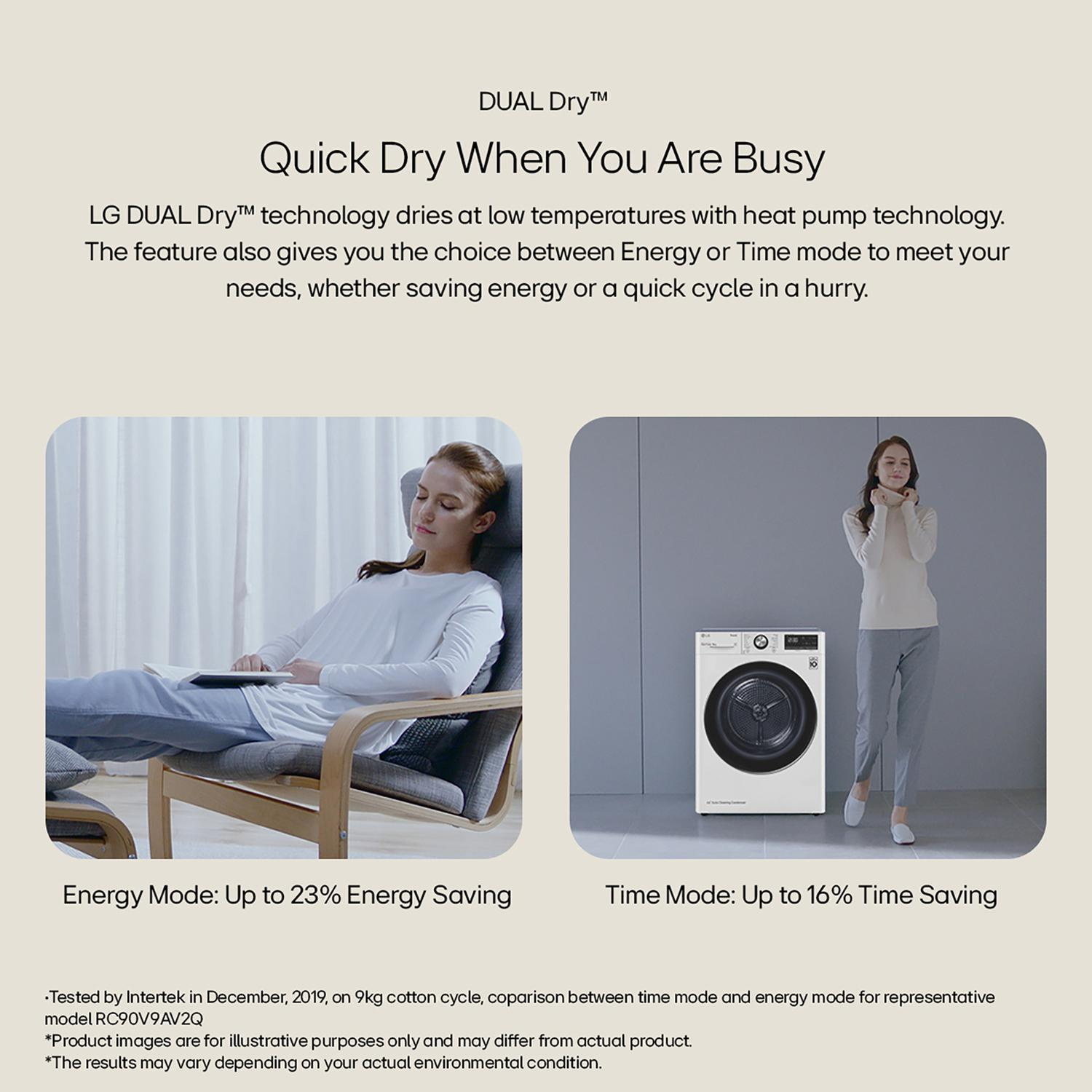 LG Series 4 ThinQ FDV709GN  9 kg Heat Pump Tumble Dryer - Slate Grey thumbnail image