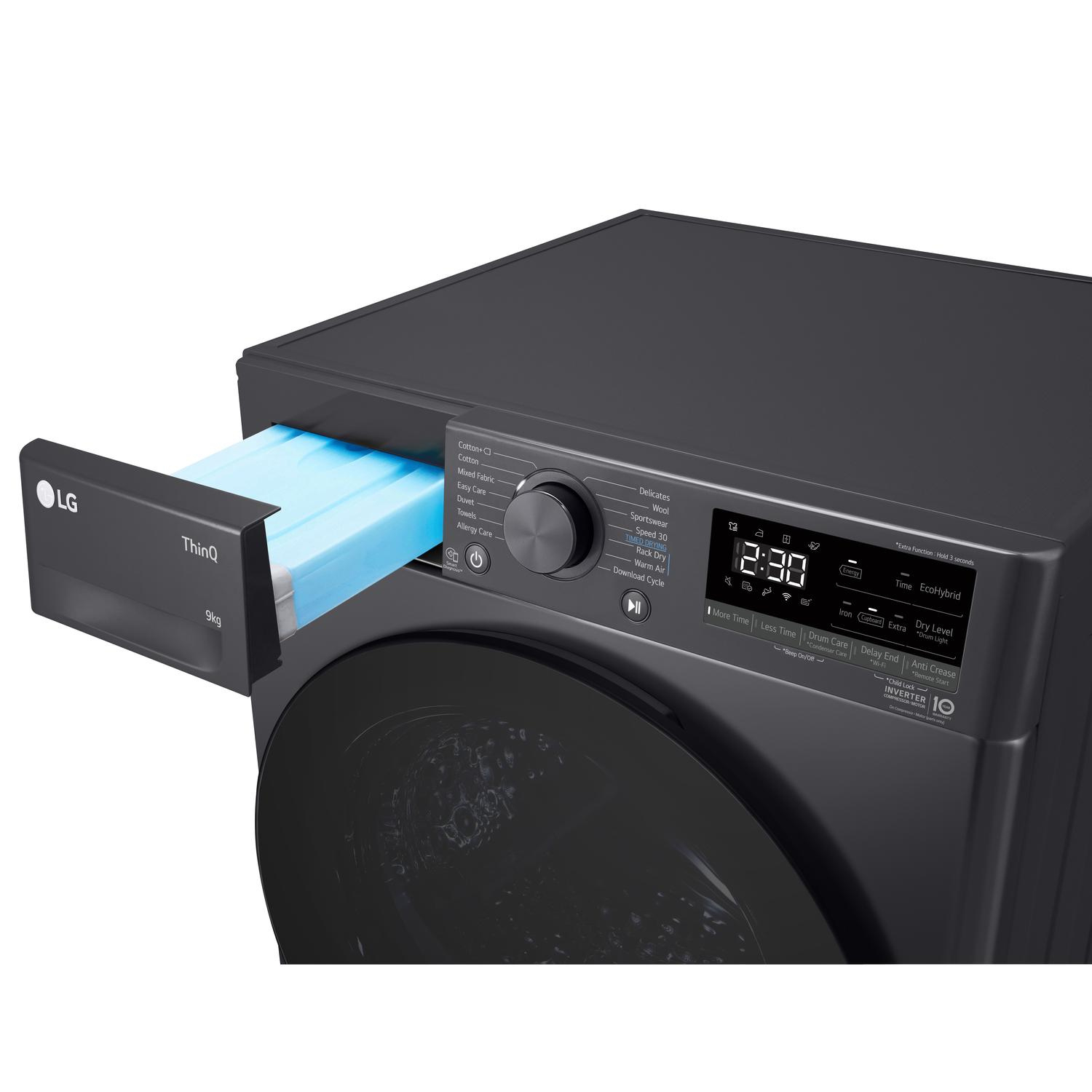 LG Series 4 ThinQ FDV709GN  9 kg Heat Pump Tumble Dryer - Slate Grey thumbnail image
