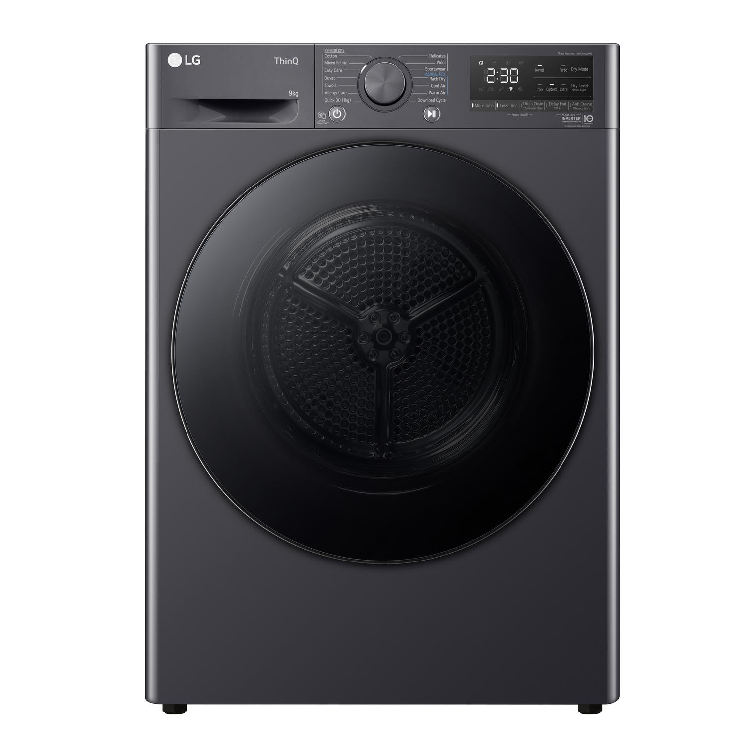 LG Series 4 ThinQ FDV709GN  9 kg Heat Pump Tumble Dryer - Slate Grey thumbnail image